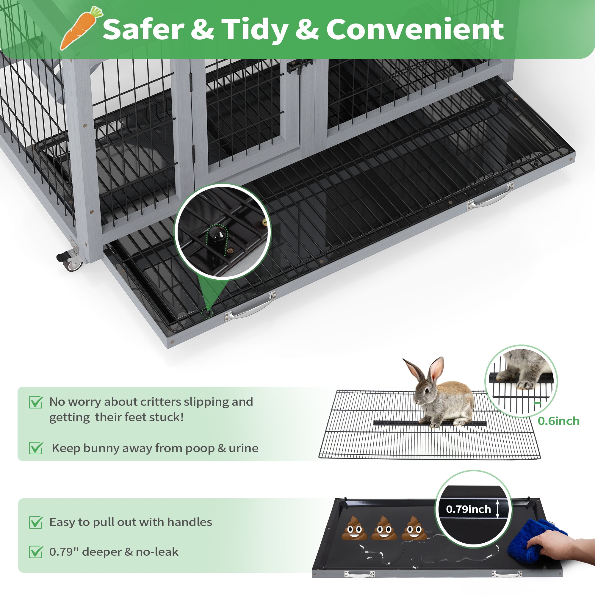 Coziwow CW12F0417 Chicken-Coops-Rabbit-Hutches - View #4