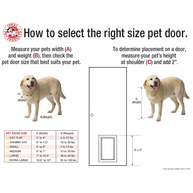 Ideal Pet Products Large (71- 90-lb) Dog/Cat White Aluminum Pet Door in ...