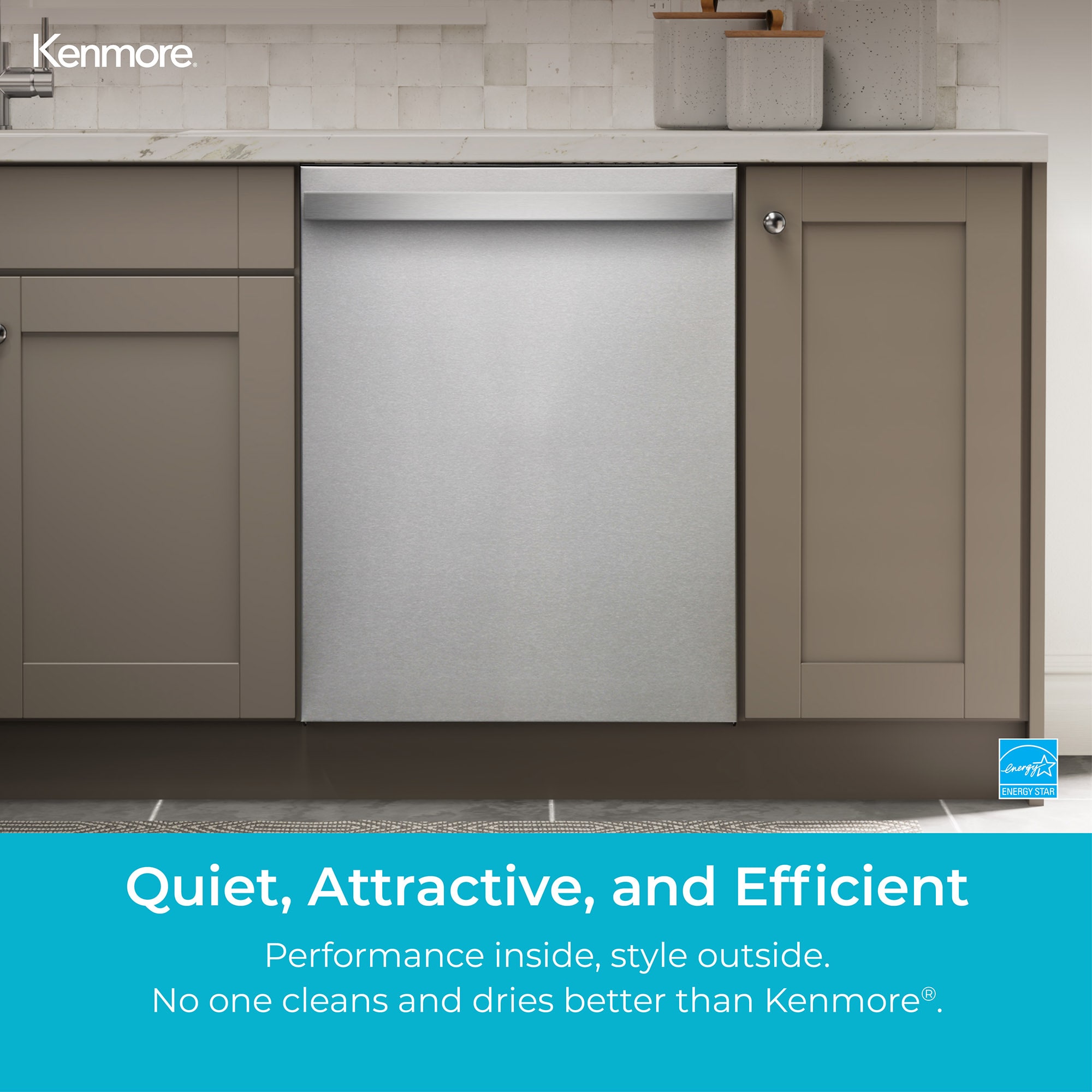 Stainless best sale kenmore dishwasher