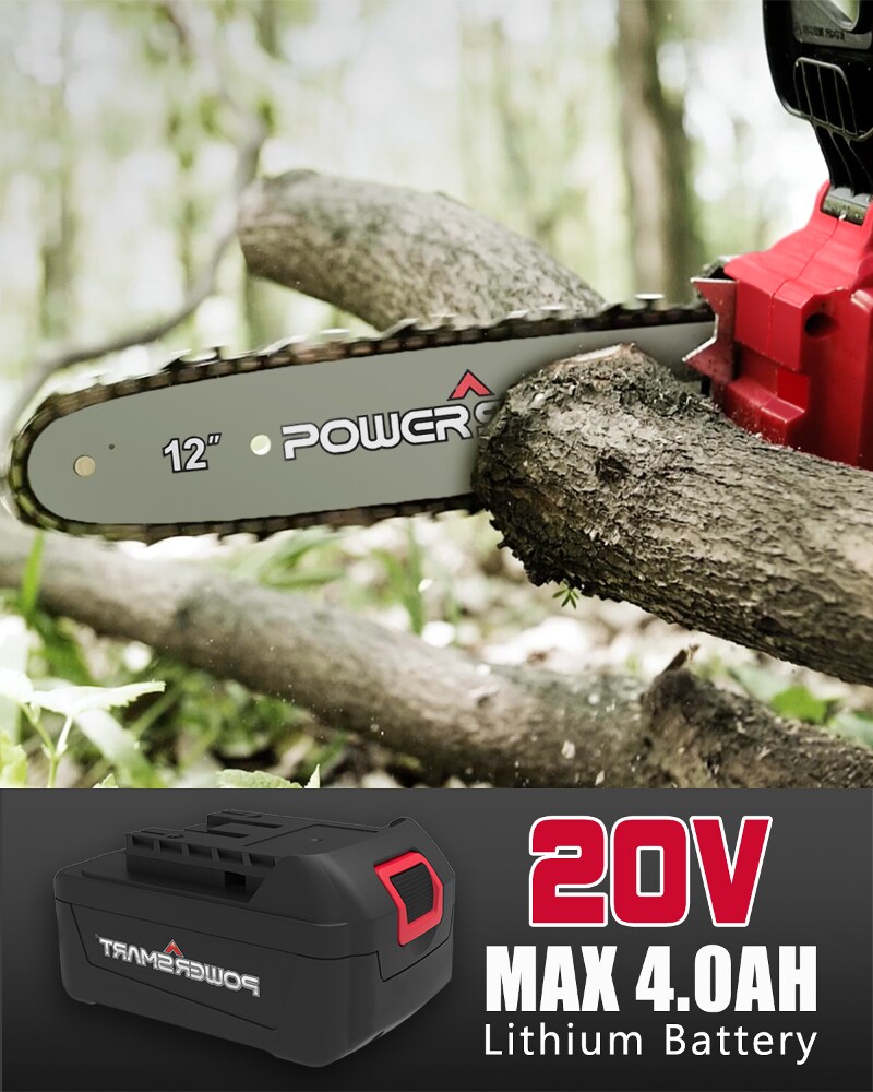 Henx 20-volt 8-in Battery 4 Amp 4 Ah Chainsaw (Battery and Charger  Included) in the Chainsaws department at