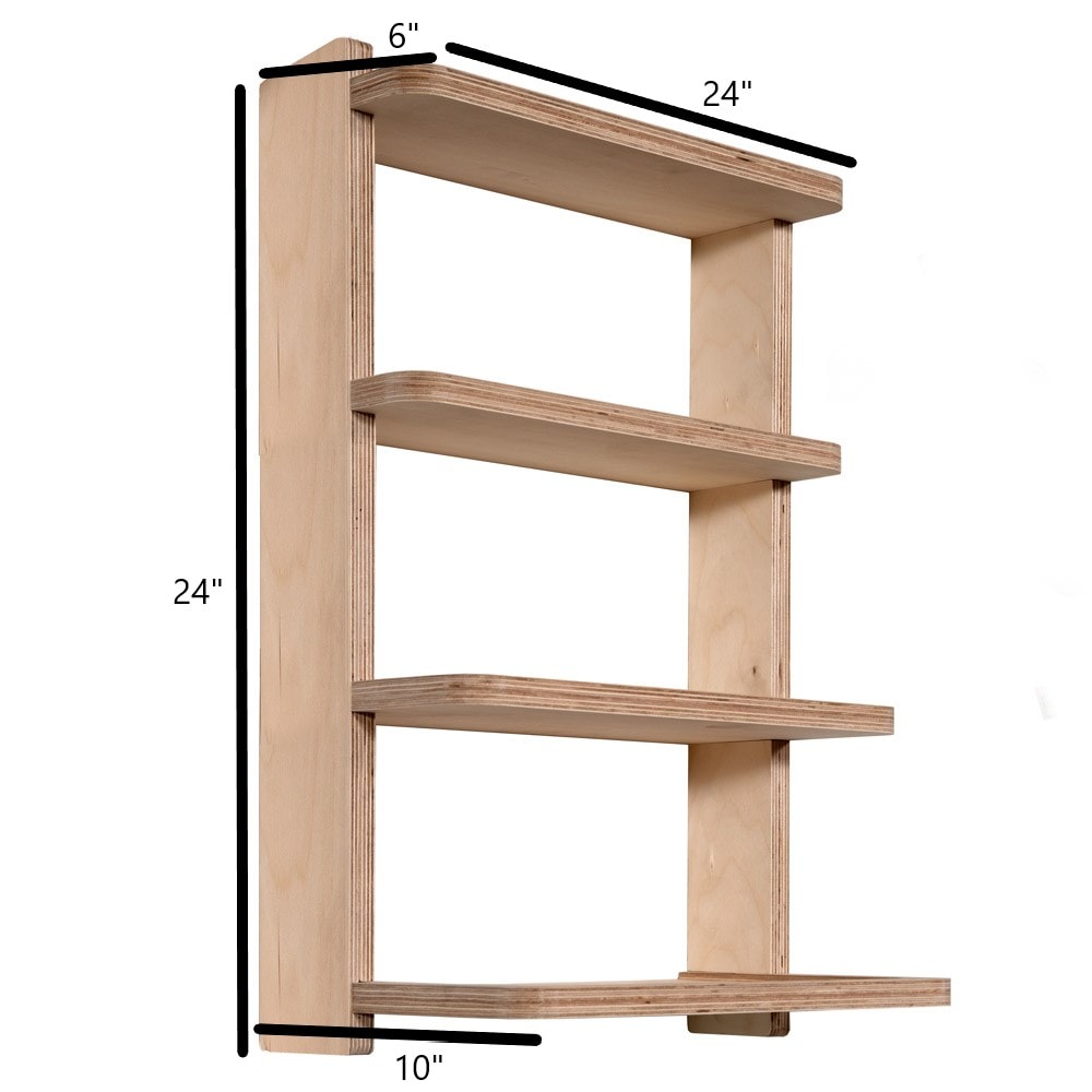 SHEDorize 24-in L x 10-in D x 24-in H Unfinished Wood Angular Shelf Kit ...