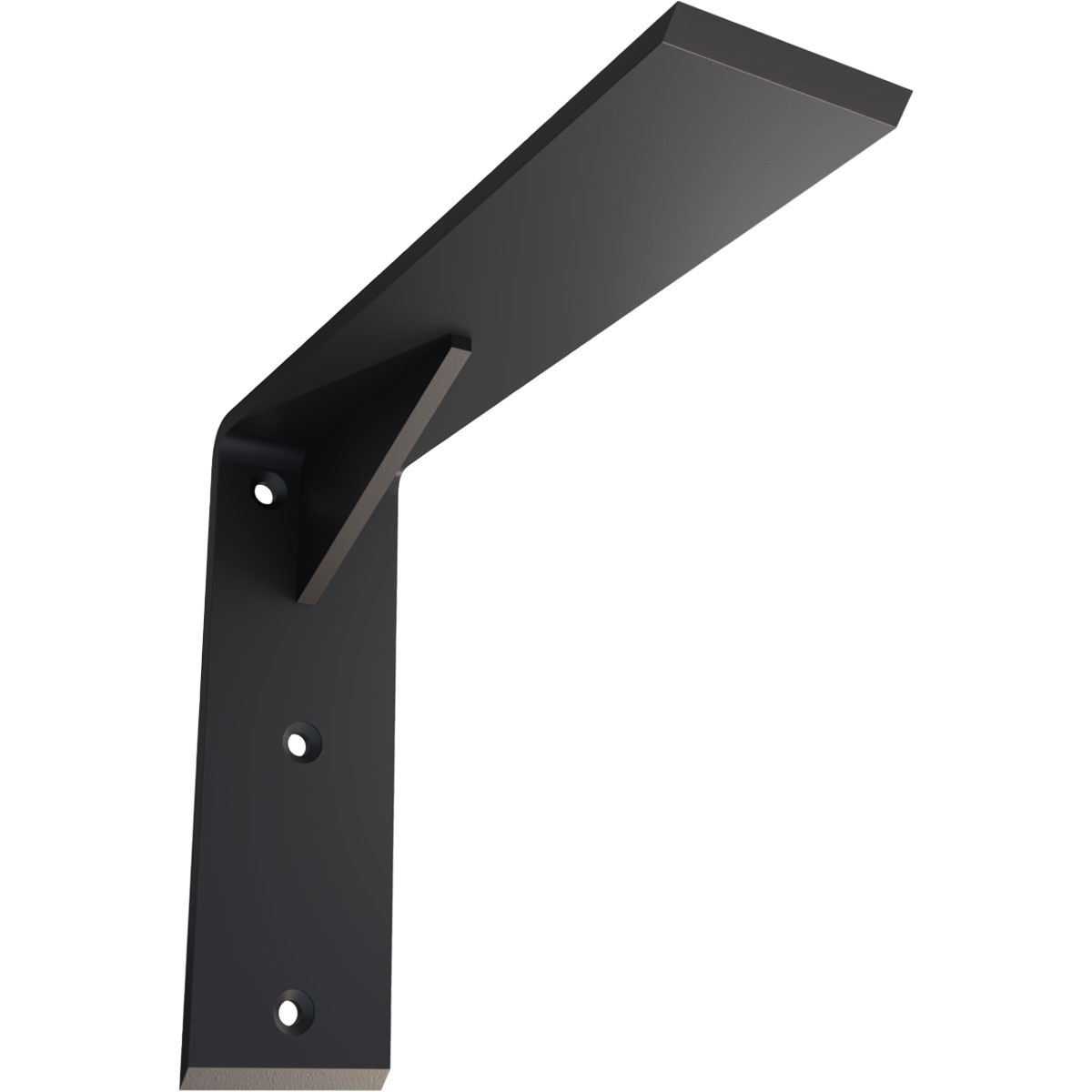 Ekena Millwork BKTM02X10X08CGPBL Countertop Support Steel Heavy Duty Bracket w/Gusset 10-in x 2.5-in x 8-in Powder-coated Steel Countertop support bracket
