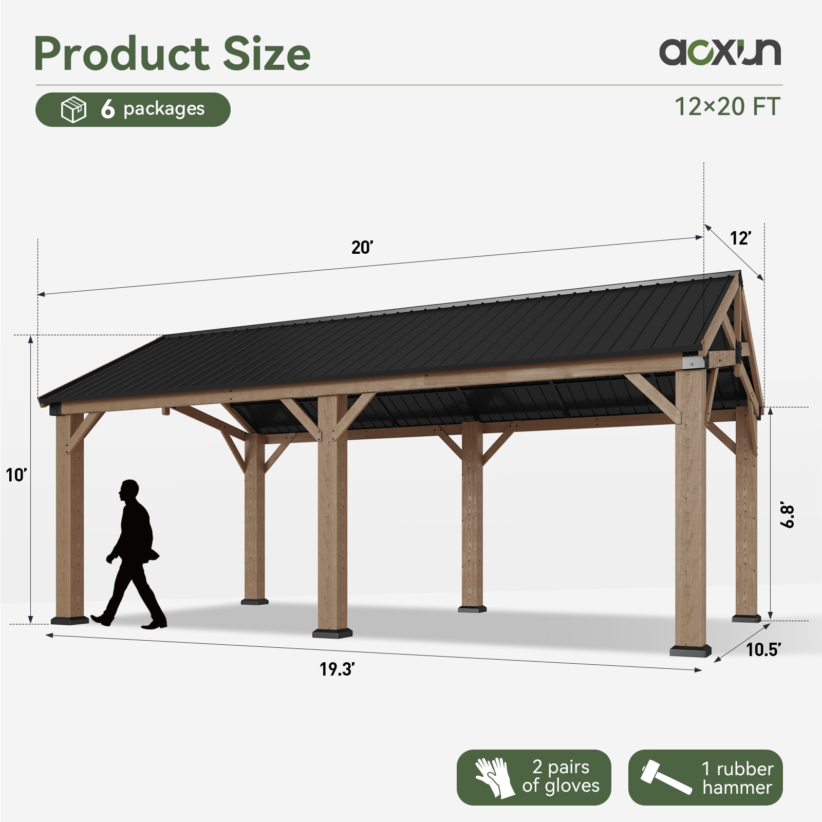 AOXUN AX-413L30 Wood-Resin-Gazebos - View #5