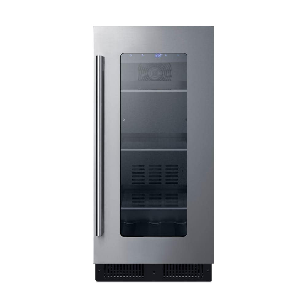 Summit  ALBV15CSS 15 Inch Wide 96 Can Capacity Beverage Center with Stainless Steel Cabinet