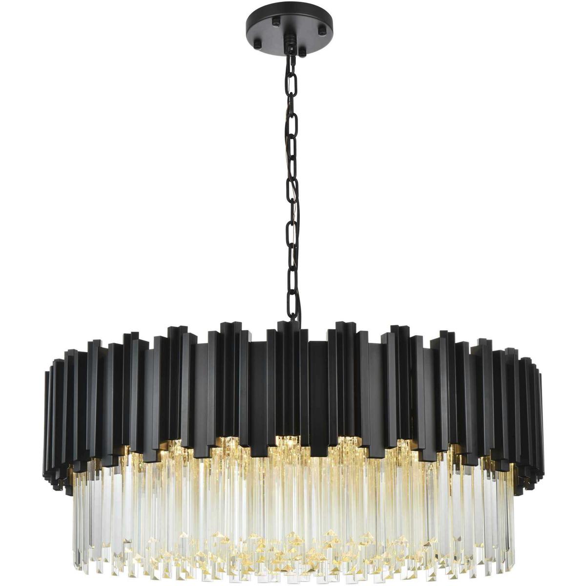 Elegant Lighting 2845005 3400D32BK Chandelier