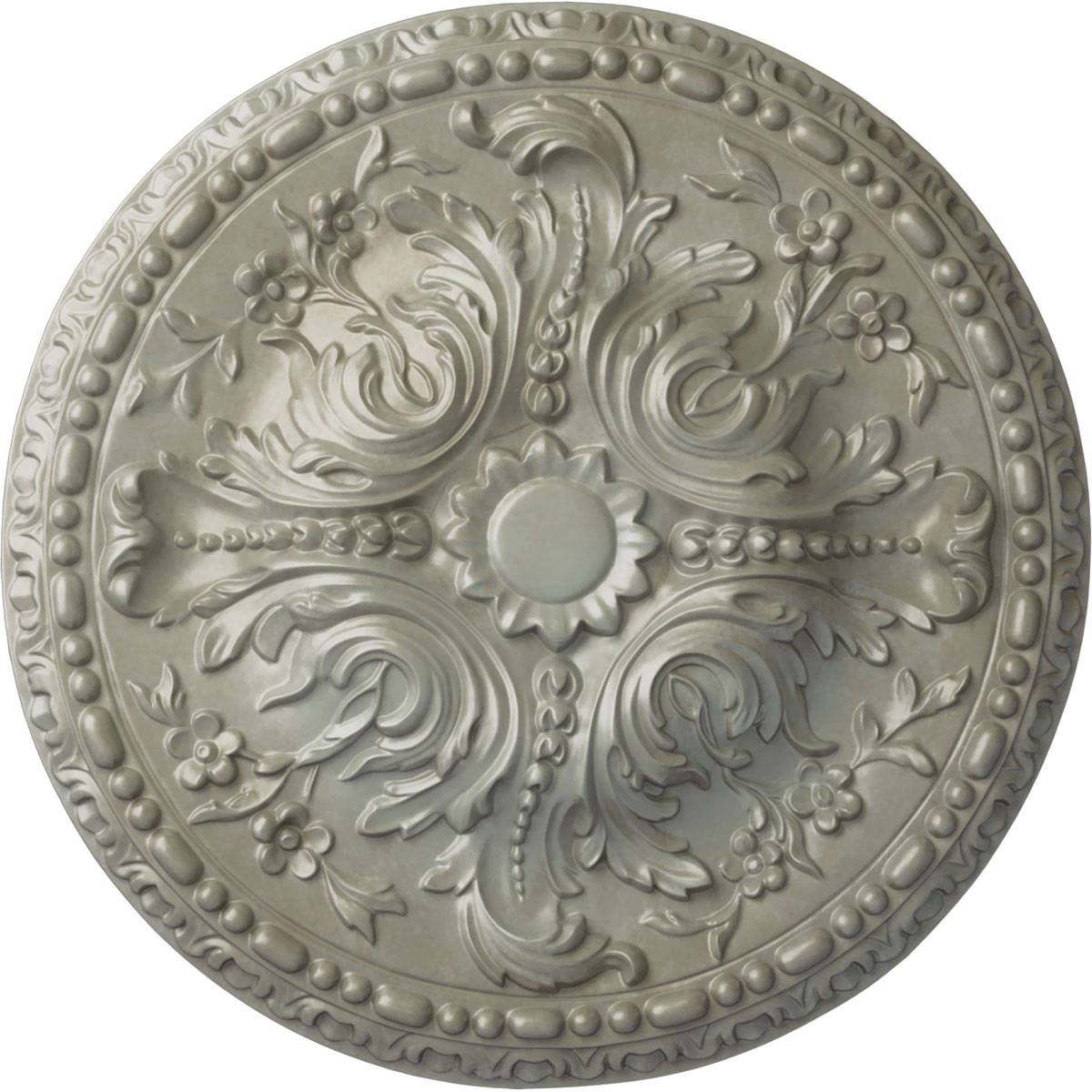 Ekena Millwork CM20AMFLS Amelia 19.625-in W x 19.625-in L Painted Flash Gold Polyurethane Whole Ceiling Medallion