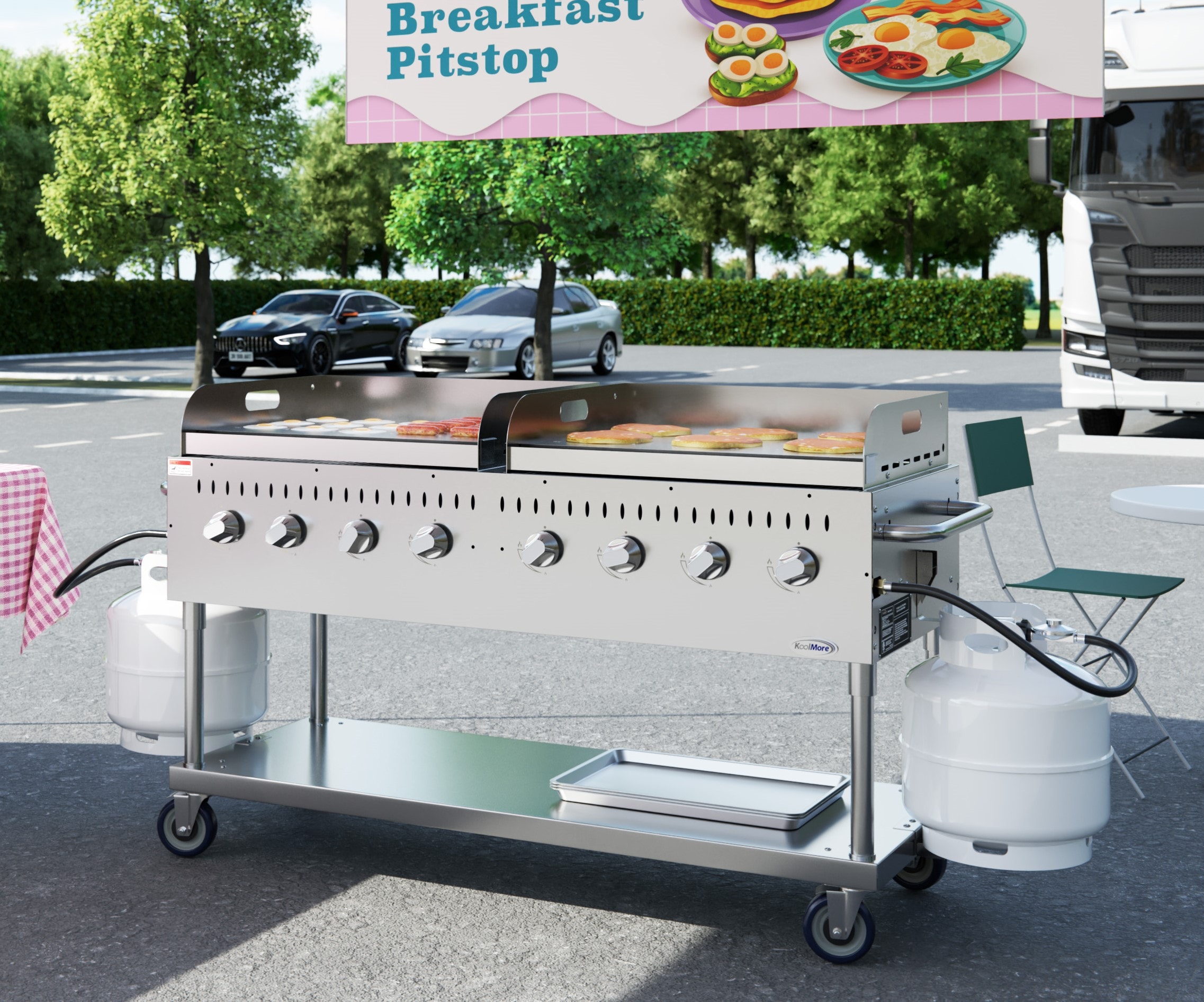 KoolMore LOW-CGKIT6-G30G30 Gas-Grill - View #3