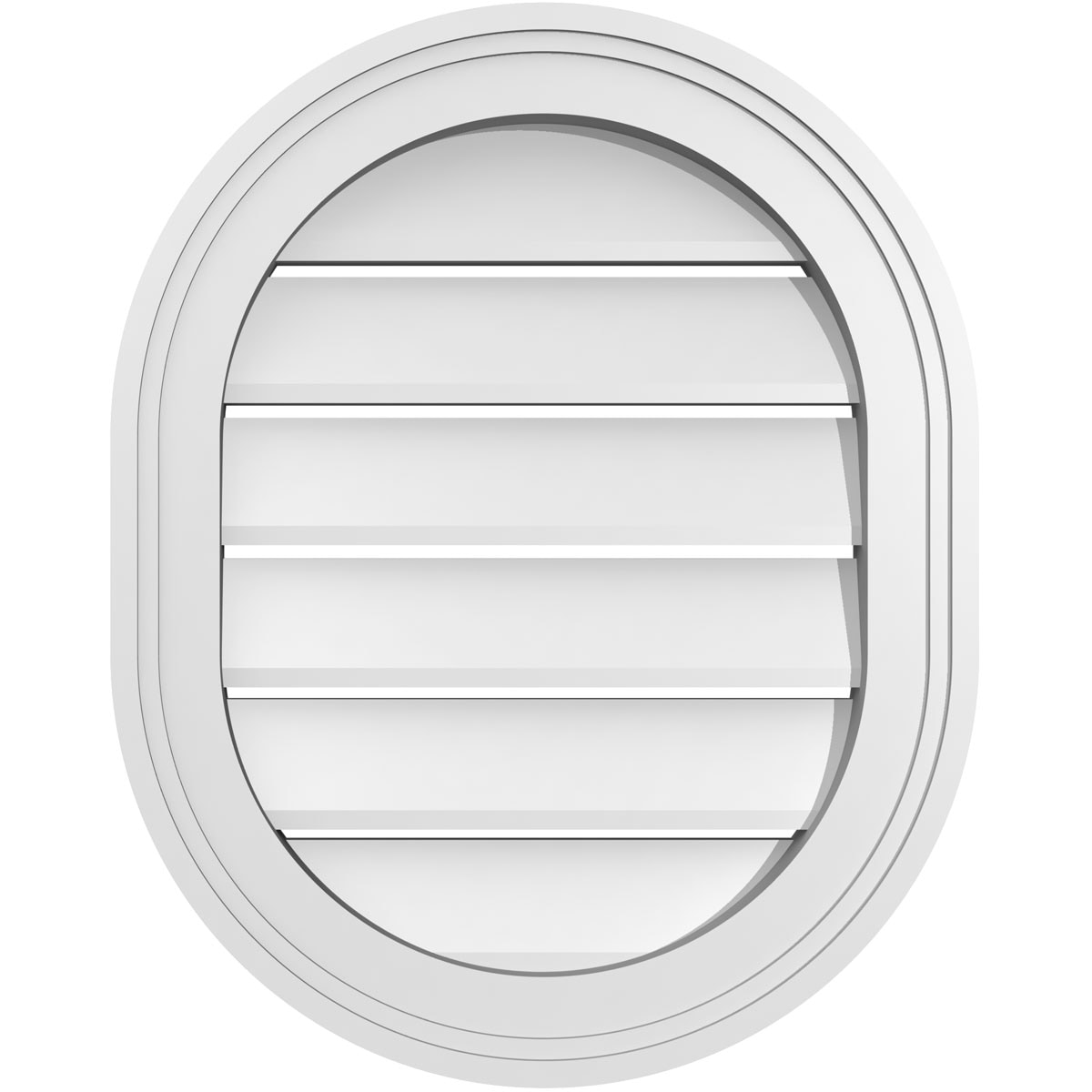 Ekena Millwork GVPVR16X2002SF 16-Inches x 20-Inches Off-white Oval PVC Gable Louver Vent