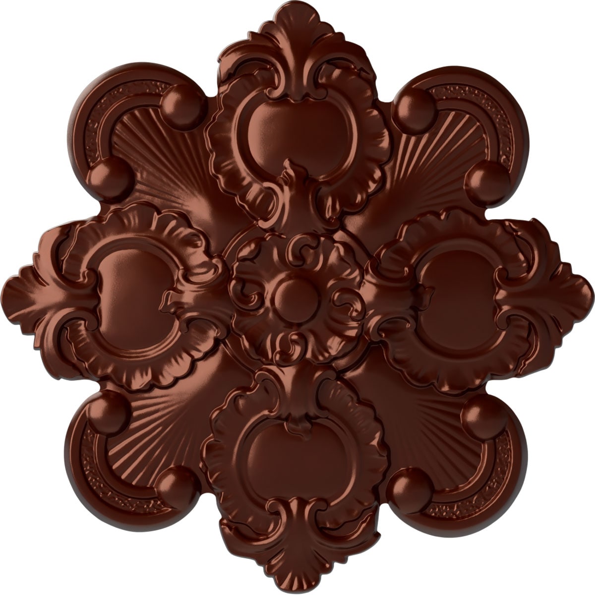 Ekena Millwork CM18KAACS Katheryn 18.125-in W x 18.125-in L Painted Antique Copper Polyurethane Whole Ceiling Medallion