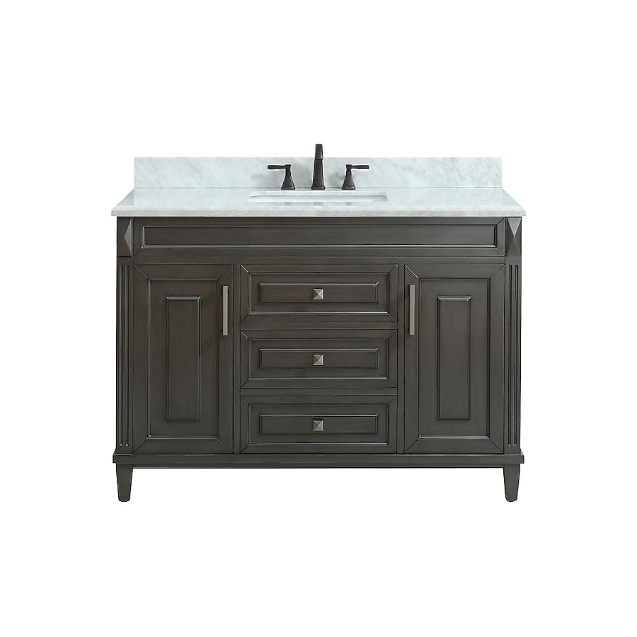 Sterling 49 in. Vanity with Carrara Marble Top Sterling 49 in. Vanity with Carrara Marble Top