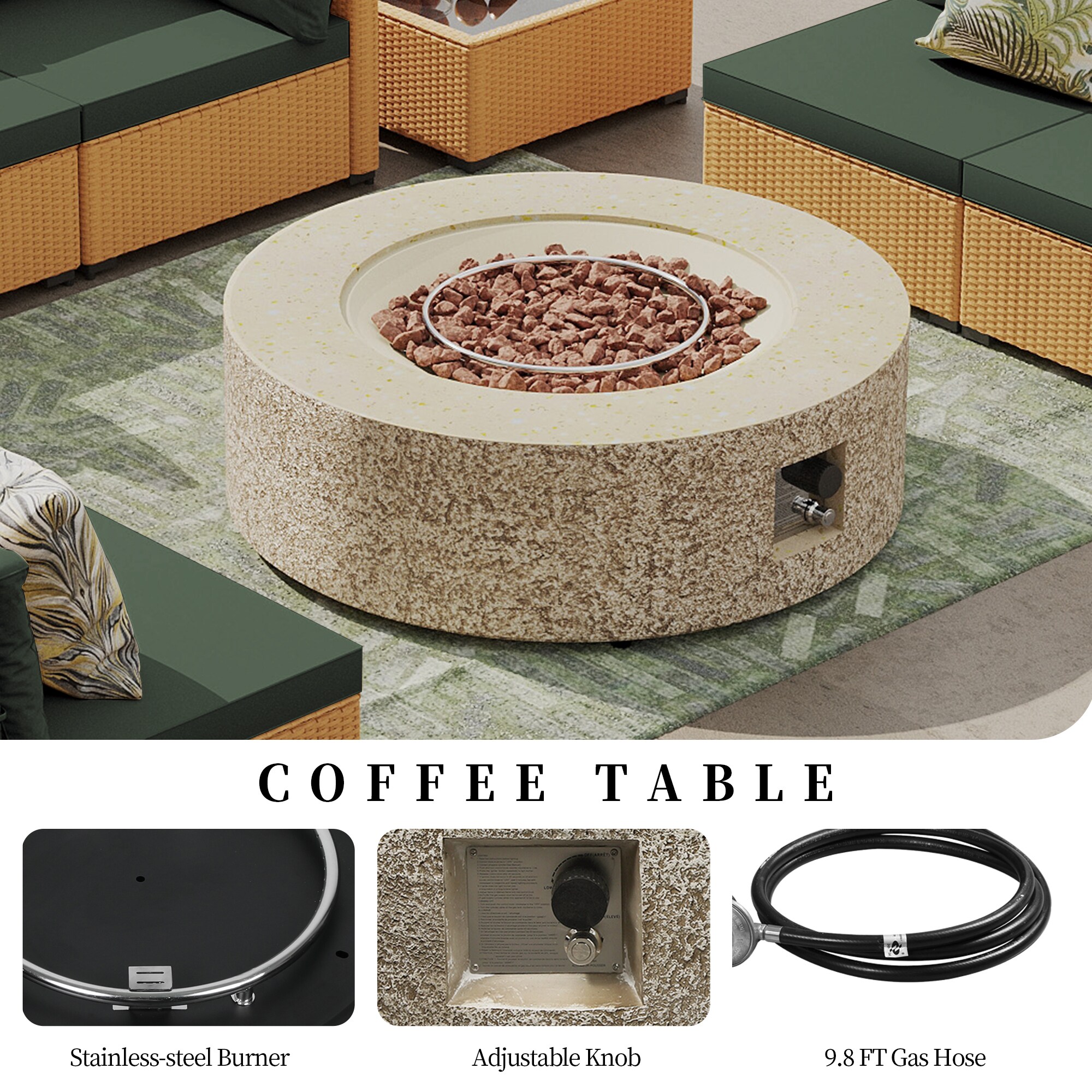 UPHA PL-2CZ-42QBE-H2-T Patio-Conversation-Sets - View #7