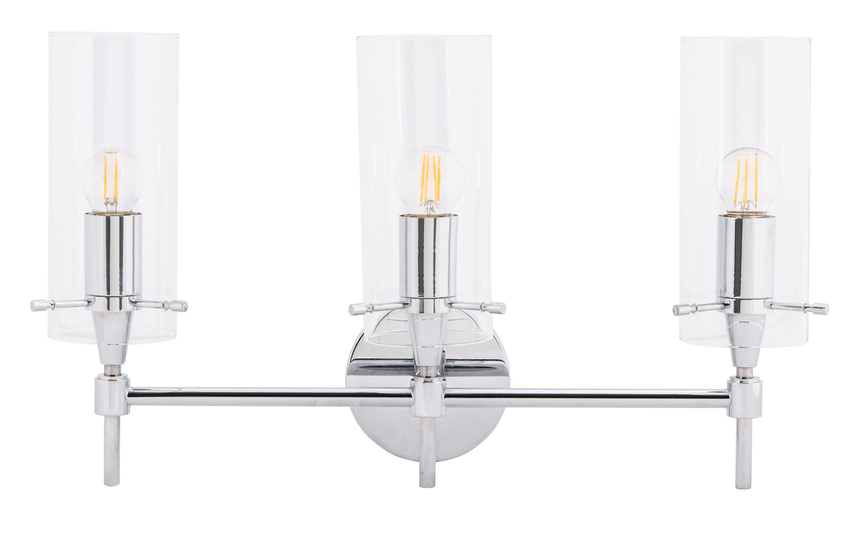 Norala Chrome 27" Glam 3-Light Vanity Sconce