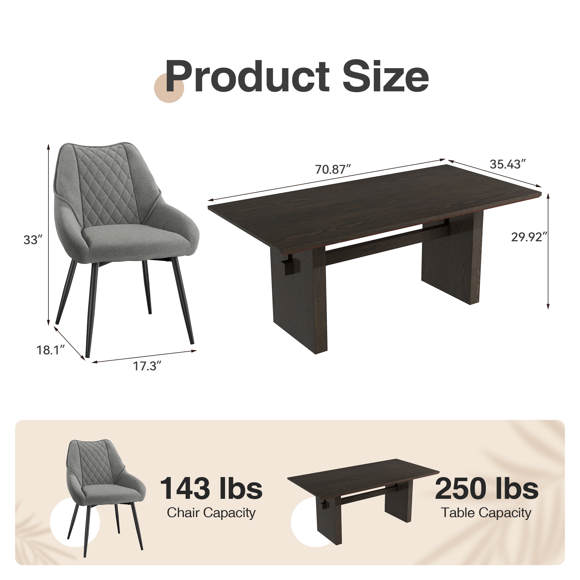 Clihome CL-172353GY Dining-Sets - View #5