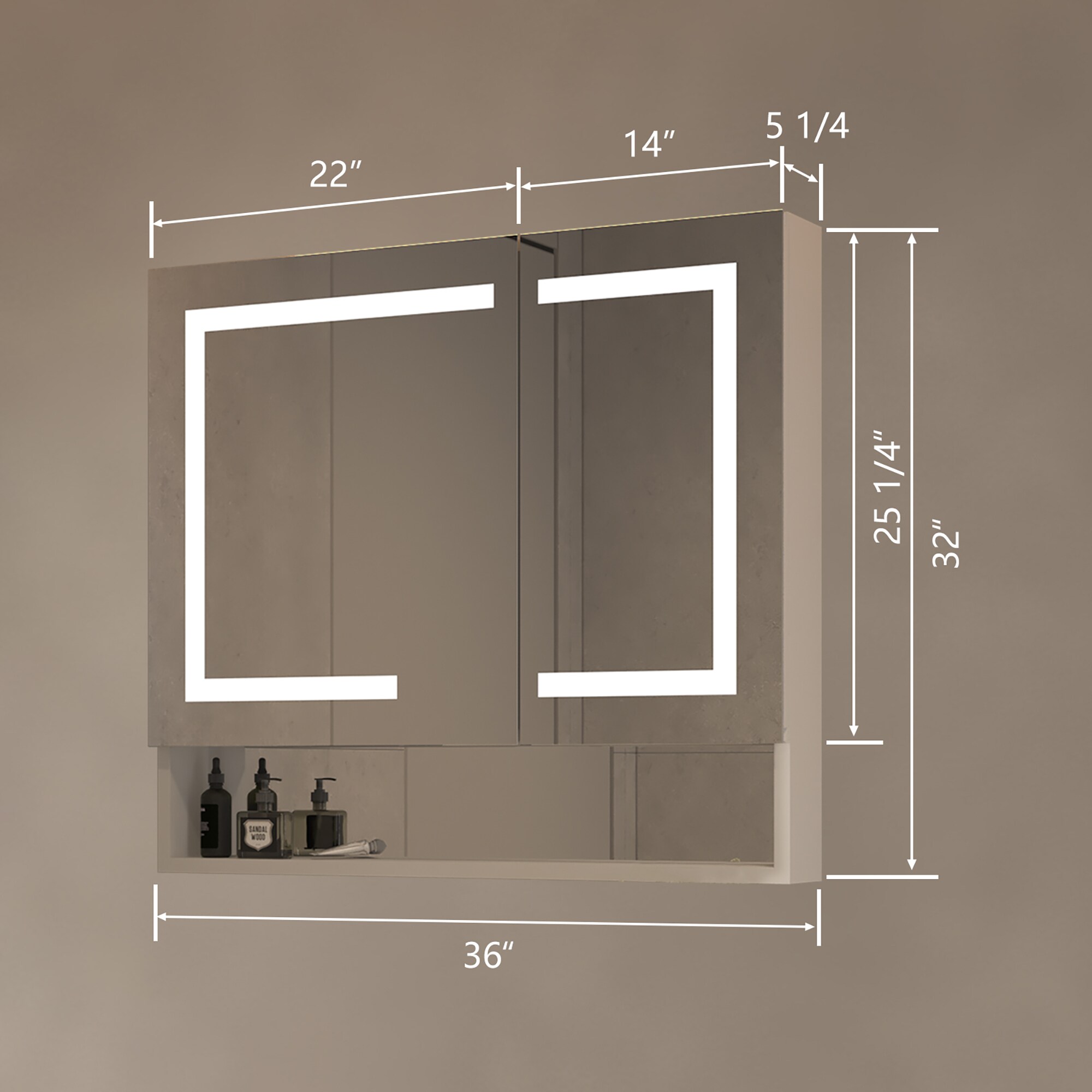 Forclover JSEX3632VFX Bathroom-Medicine-Cabinets - View #7
