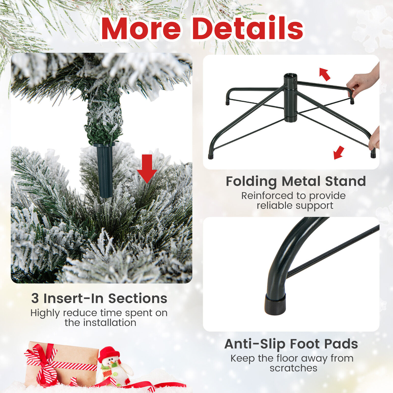 WELLFOR TX-HGY-10011US Artificial-Christmas-Trees - View #6