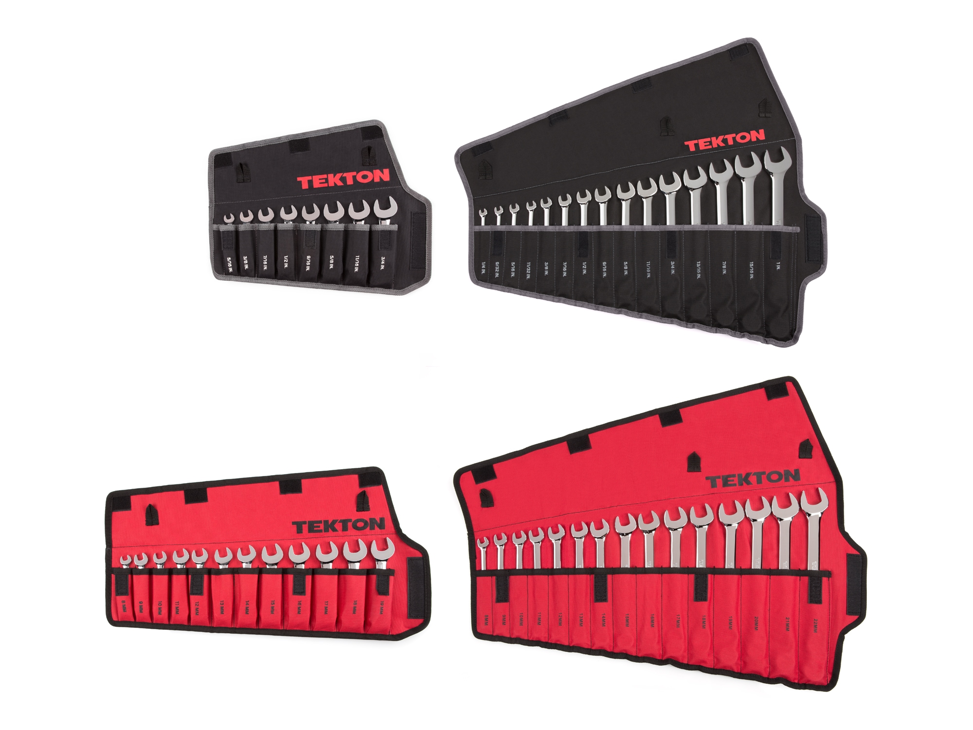 TEKTON WCB94901 50-Piece Set 12-point (Sae) and Metric Standard Combination Wrench Includes Soft Case