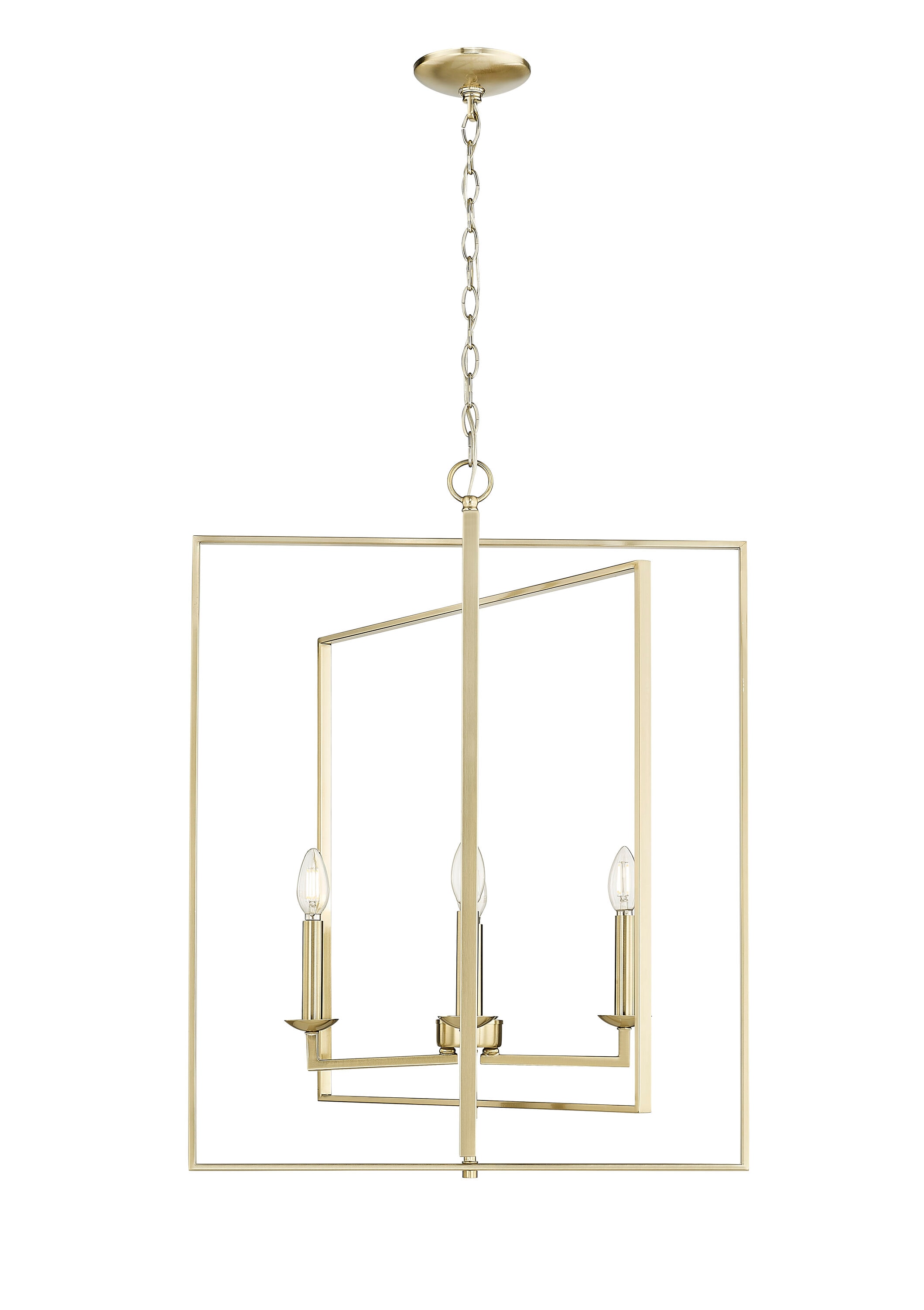Millennium Lighting 3232-MG Nellis 4 -Light Modern Gold Modern/contemporary Geometric Medium Hanging Pendant light
