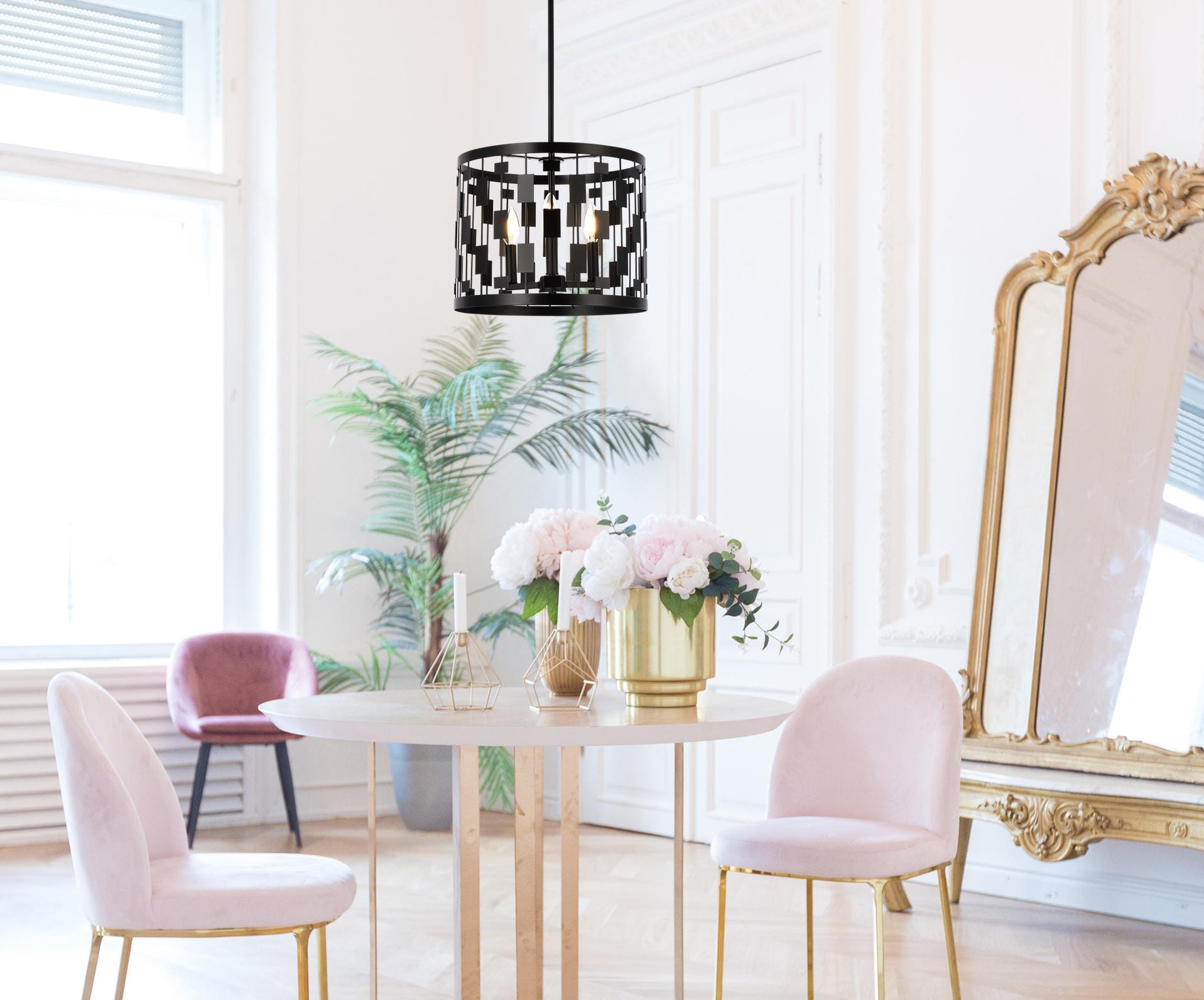 Levante Black 3-Light Contemporary Pendant