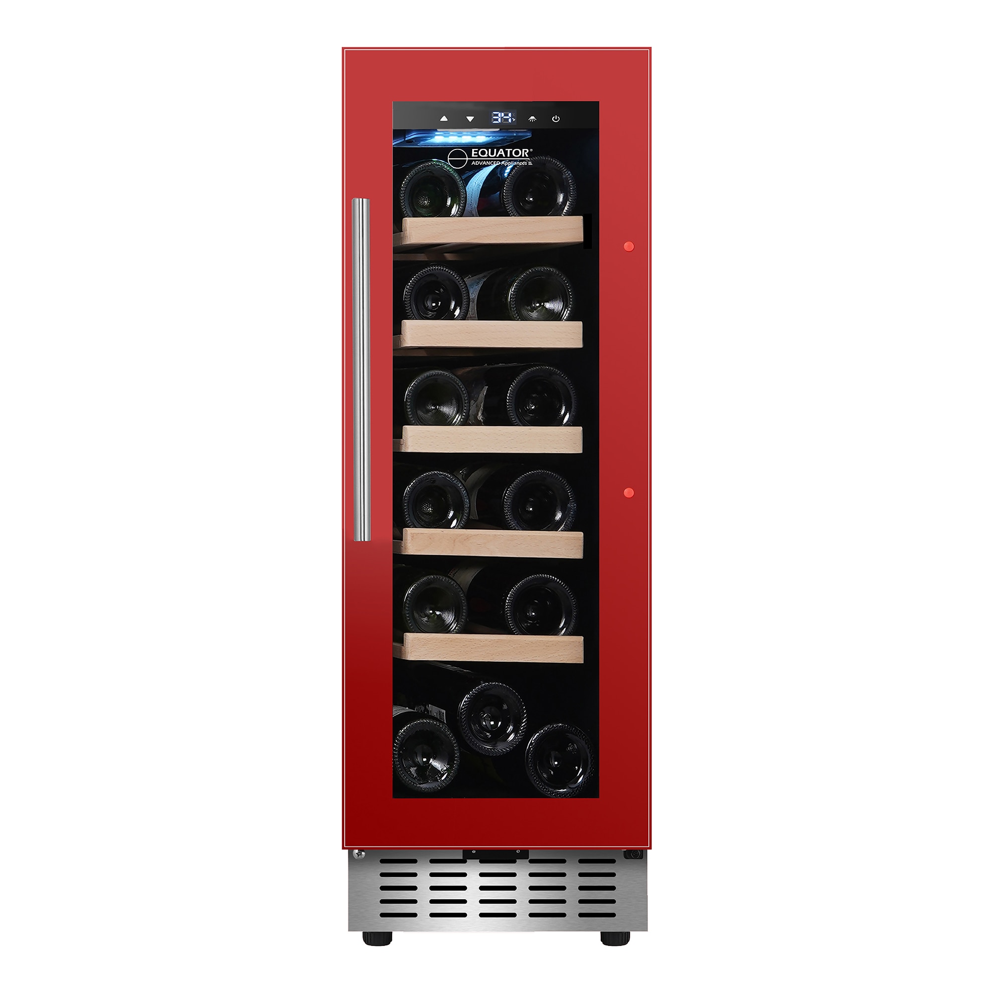 Equator Advanced Appliances WR 18 RED 11-Inches W 18 -Bottles Red Built-in/Freestanding Indoor or outdoor Wine Cooler