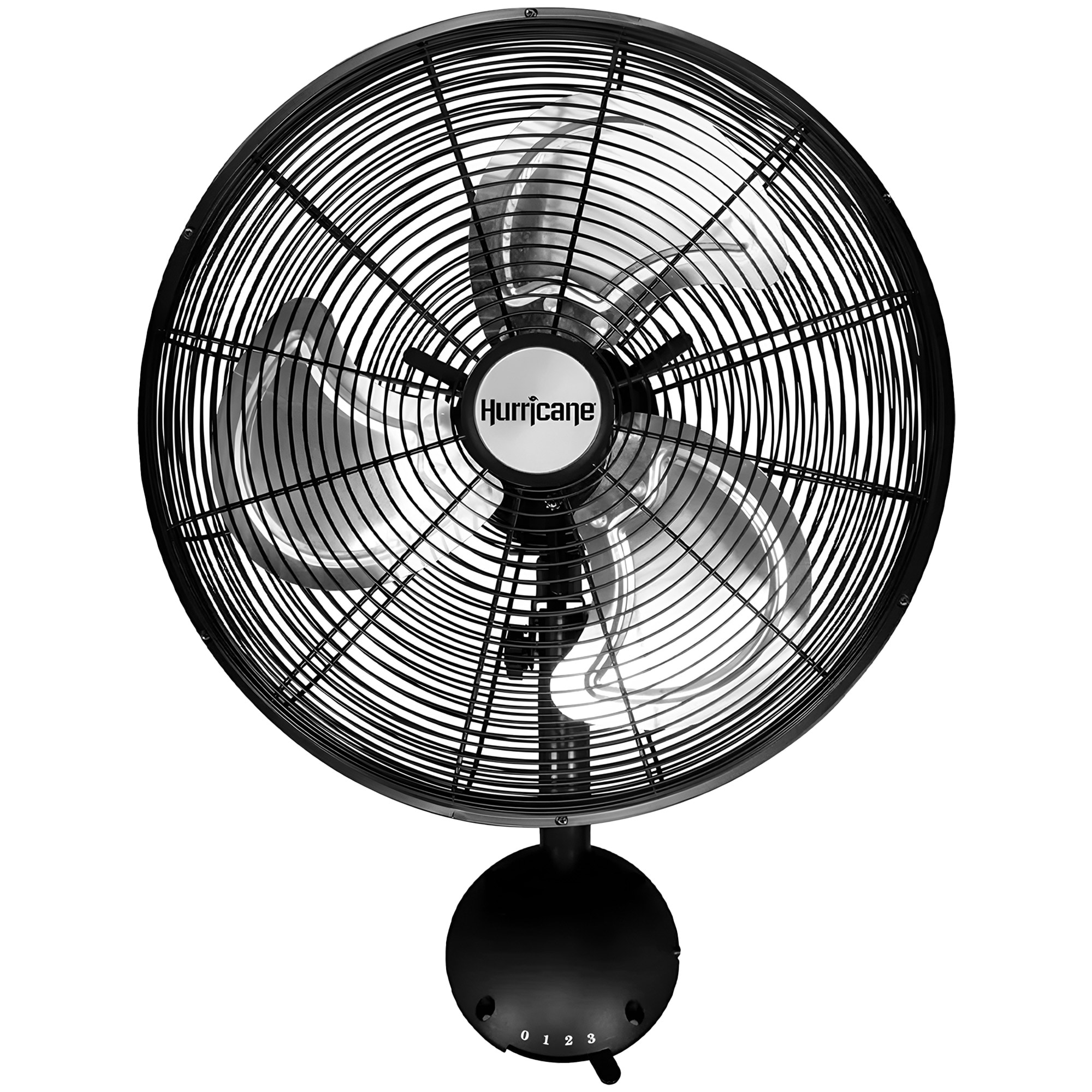 Hurricane 16-in Plug in Oscillation Indoor or Outdoor Black Wall Mounted Fan
