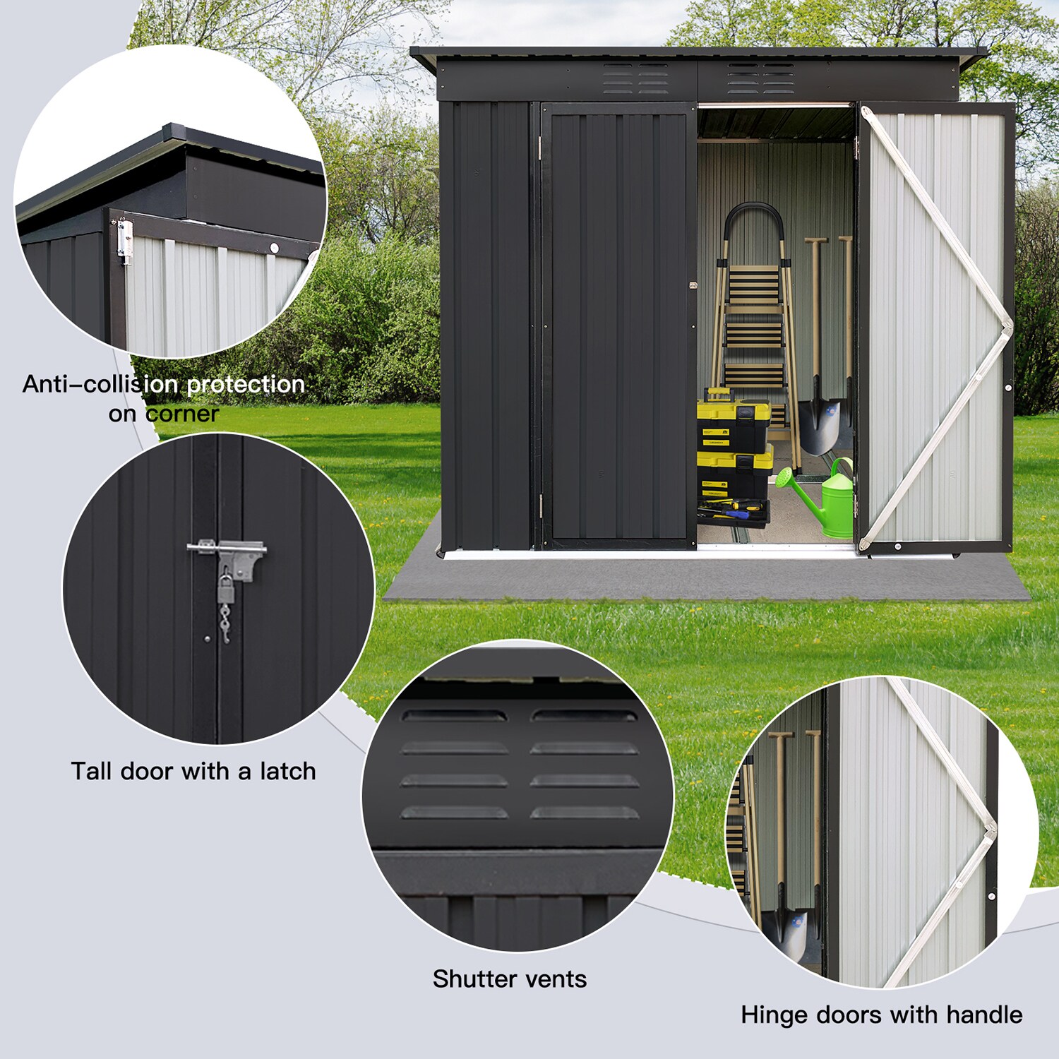 GZMR GM-W1301 Metal-Storage-Buildings-Sheds - View #3