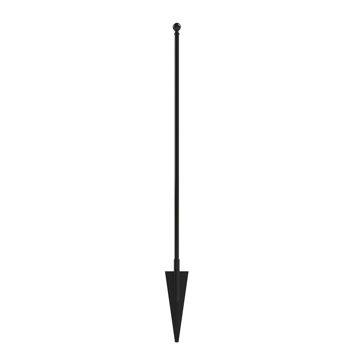 YARDLINK 504063 4-1/2-ft H x 4-in W Powder-coated Steel No Dig Decorative Universal Fence post