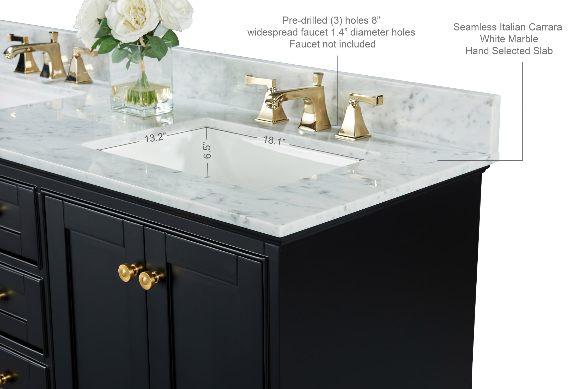 Ancerre Designs VTS-AUDREY-66-BOCWGD Bath-Vanity-Combo - View #4