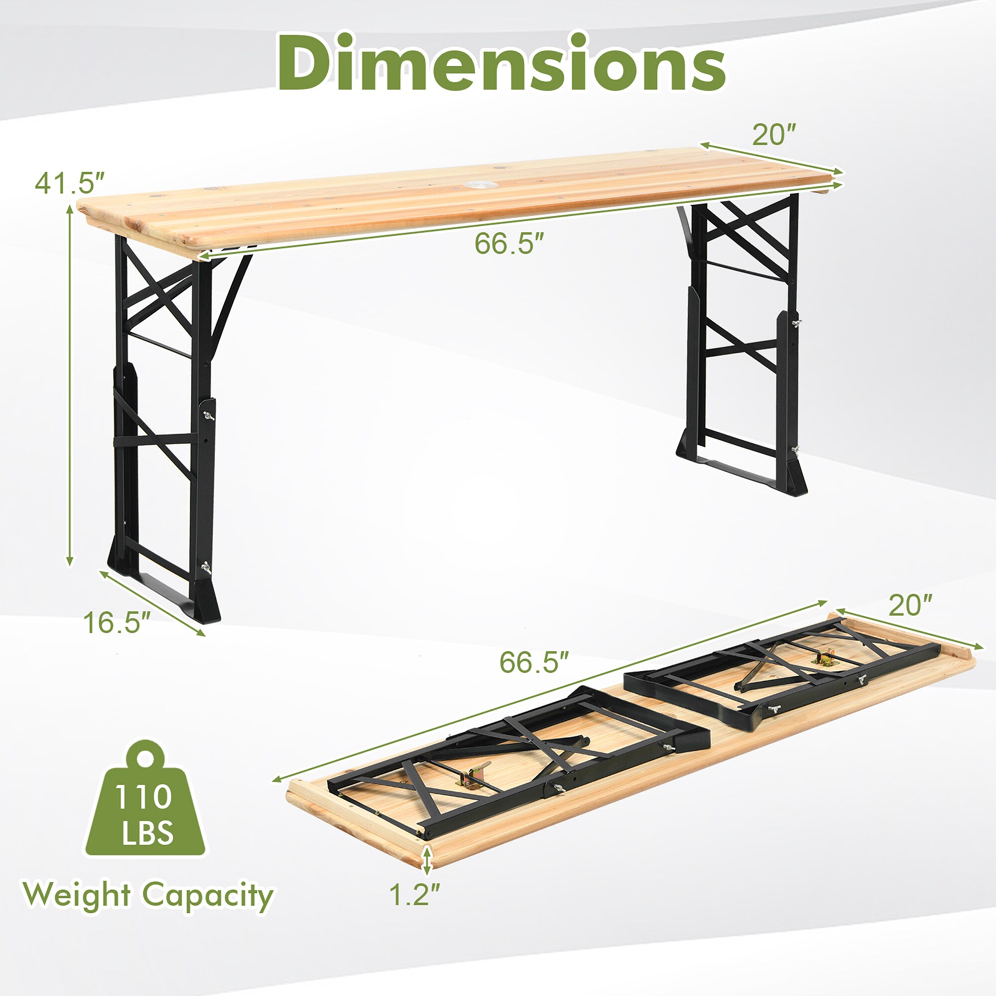 Costway HCST01833 Patio-Tables - View #2