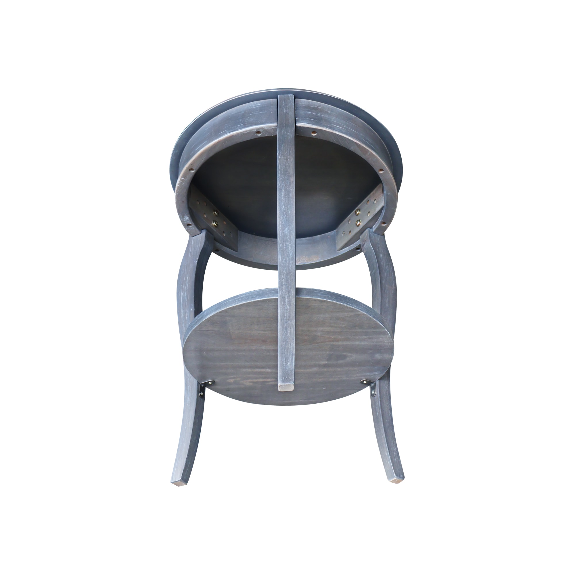 Cambria Heather Gray Round Solid Parawood End Table