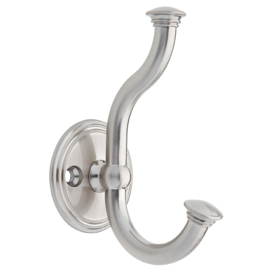 Brainerd 1-Hook 1.51-in x 5.61-in H Brushed Brass Decorative Wall Hook  (35-lb Capacity)