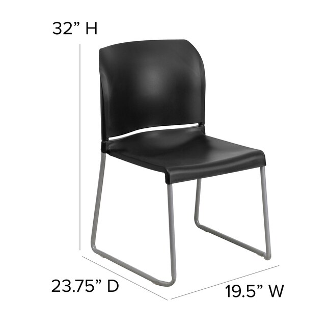 Flash Furniture Modern Black Plastic Accent Chair in the Chairs ...