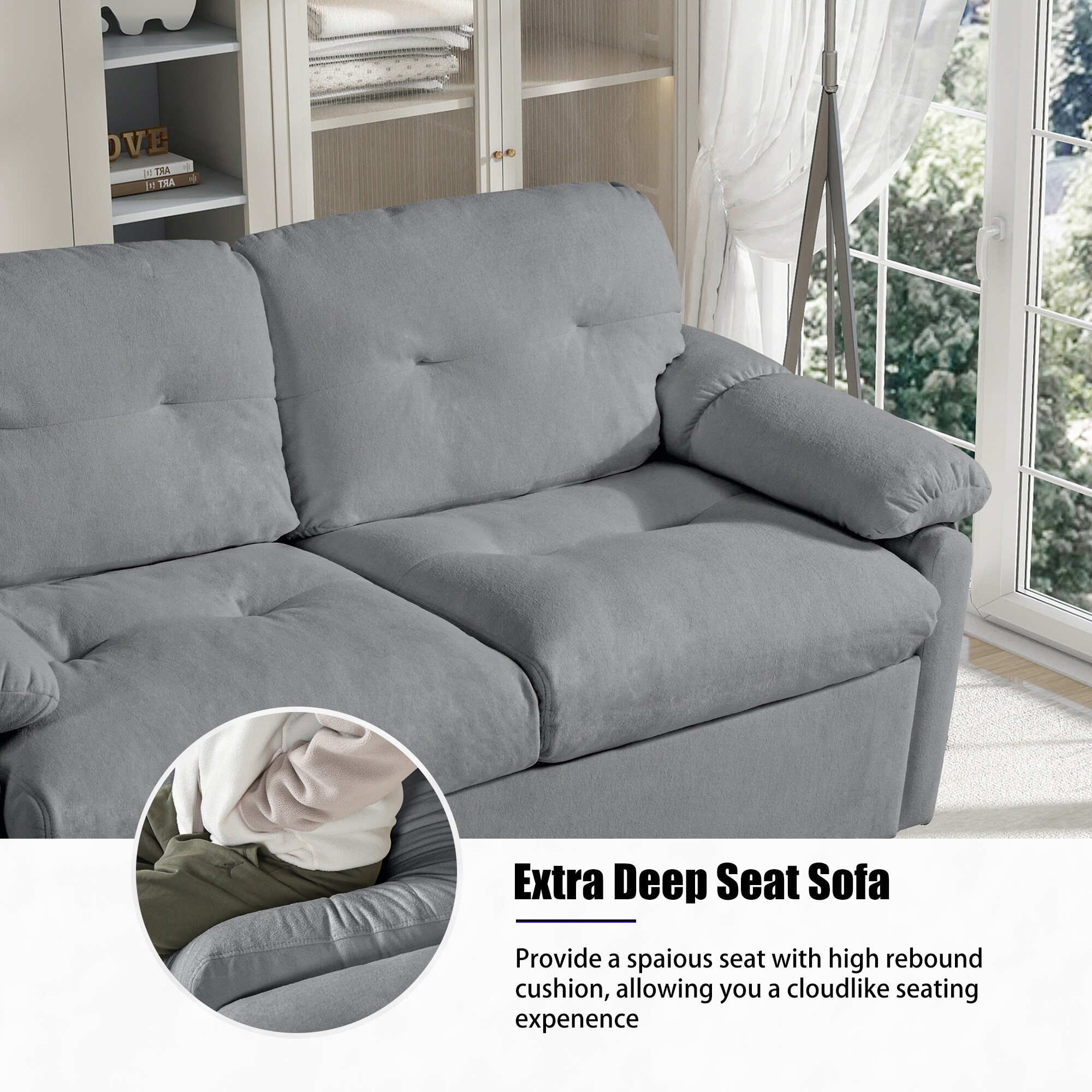 Homy Casa SLPPE GY BED Sofas-Loveseats - View #5