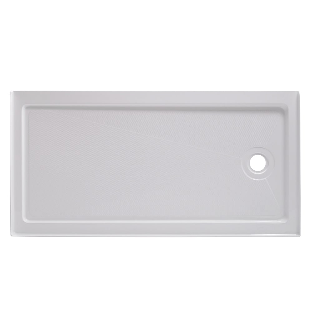 allen + roth Platform 60-in W x 32-in L with Left Drain Rectangle ...