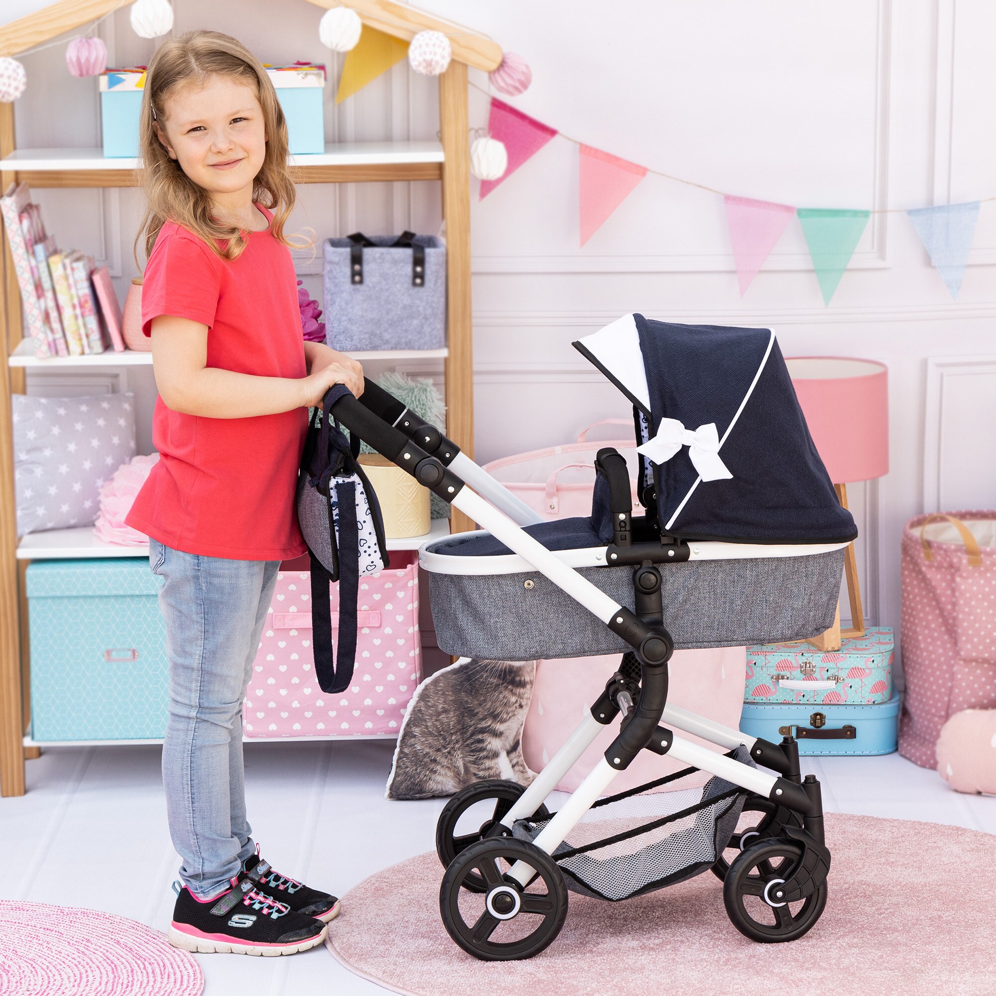 Bayer Modern Design Doll's Pram Neo Vario - Adjustable Handle ...