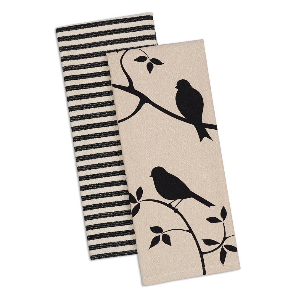 DII CAMZ10798 2-Pack Cotton Stripe Any Occasion Dish Towel