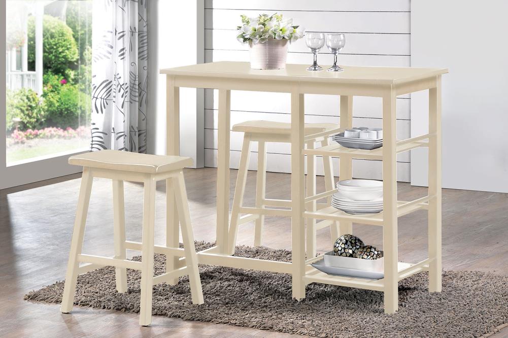 ACME FURNITURE 73052 Nyssa Buttermilk Country Dining Room Set with Rectangular Table (Seats 2)