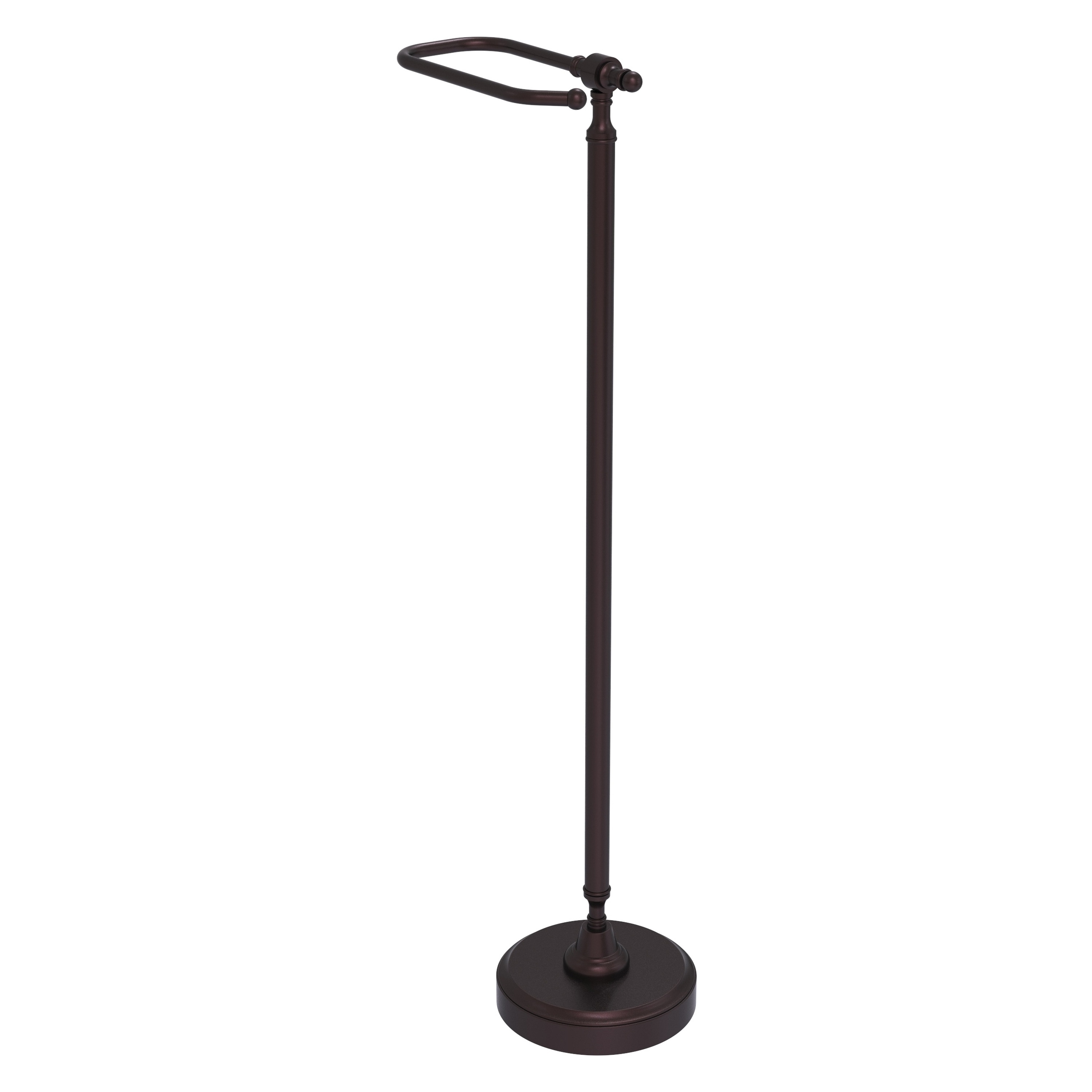 Allied Brass RWM-5-ABZ Retro Wave Antique Bronze Freestanding Single post Toilet Paper Holder 1 -Rolls with Storage
