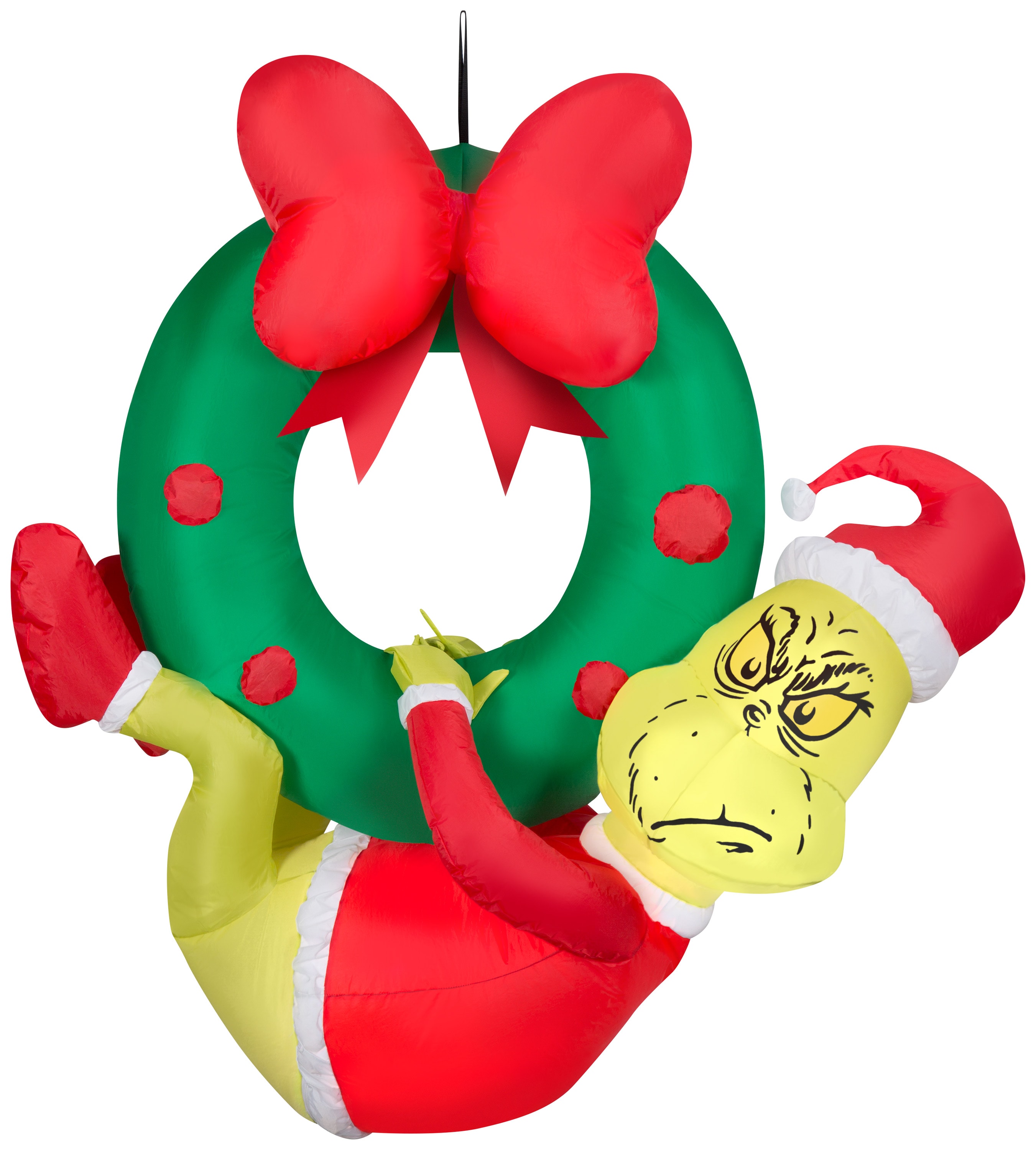 Grinch 16.93-in Lighted Decoration Dr. Seuss The Grinch Wreath  Battery-operated Batteries Included Christmas Decor at