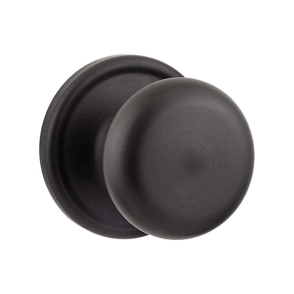 Kwikset Signature Hancock Iron Black No Deadbolt Passage Door Knob at ...