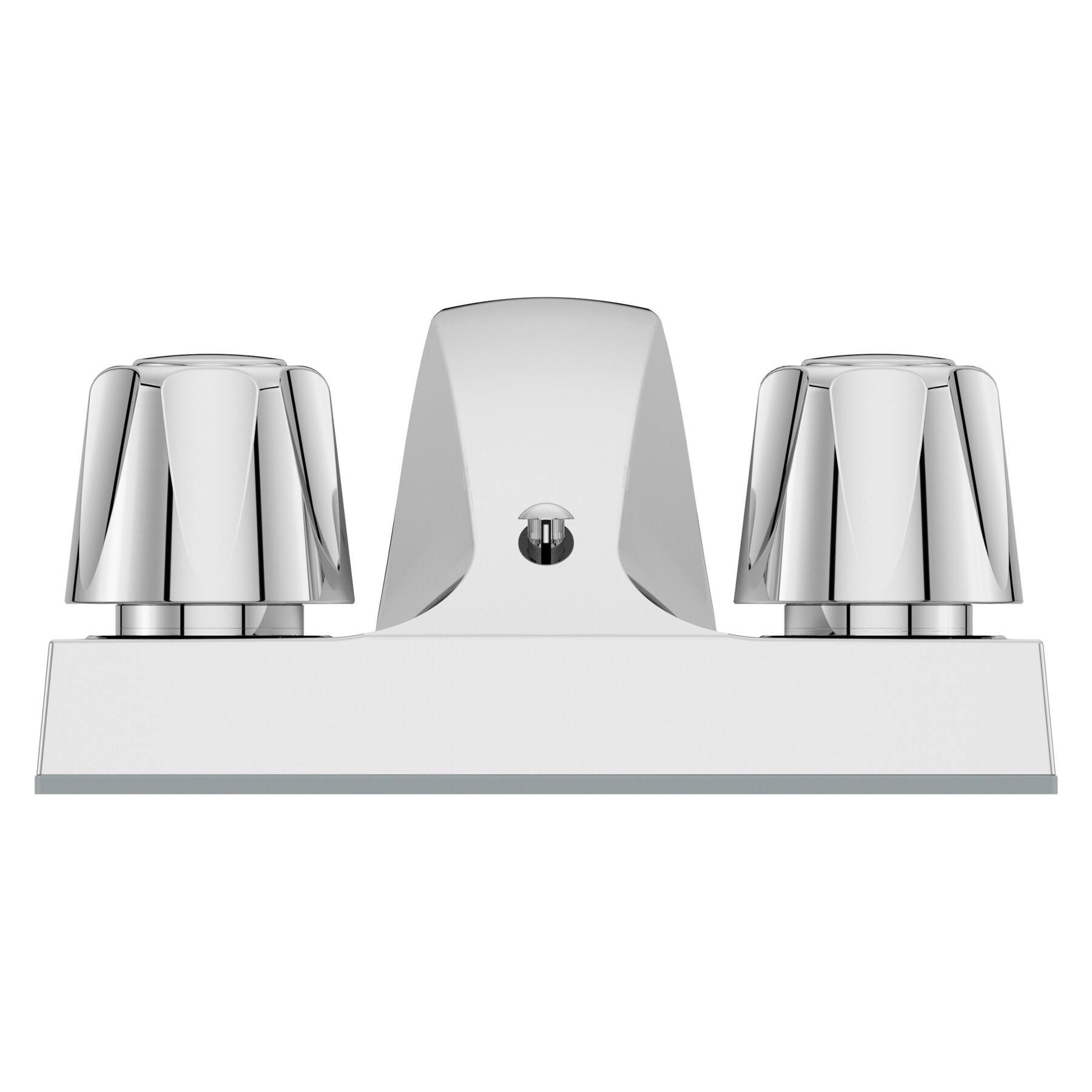 Polished Chrome 4-Inch Centerset Bathroom Faucet with Dual Handles