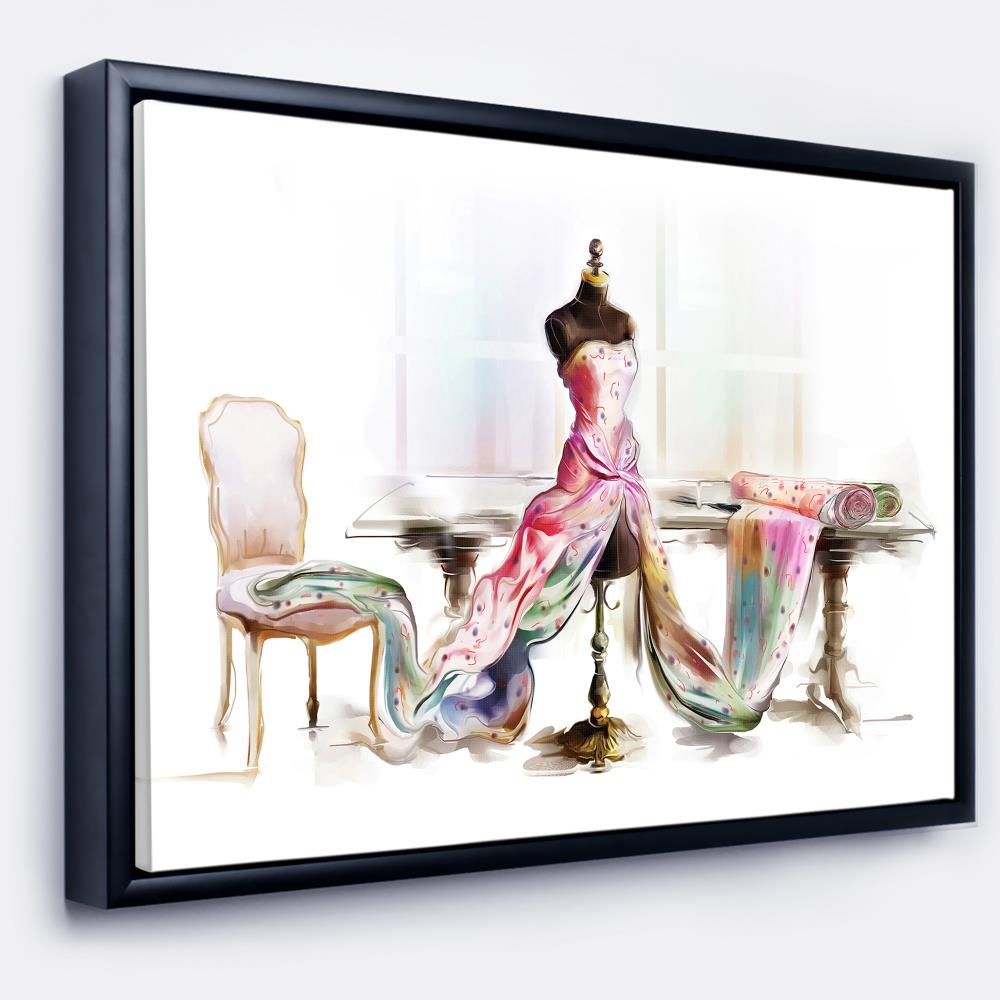 Designart FL7318-22-14-FLB Wood Floater Frame 14-in H x 22-in W Modern Print on Canvas