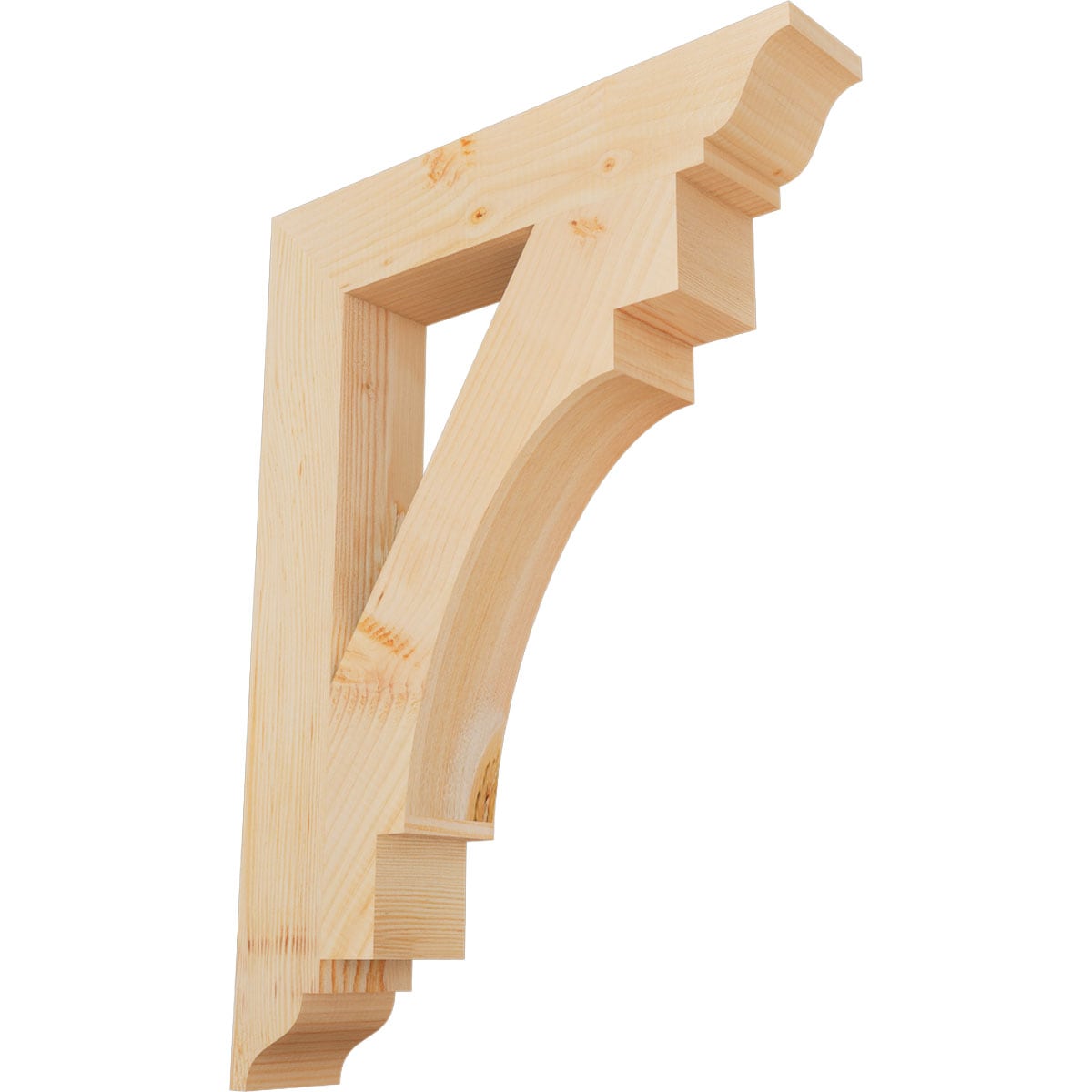 Ekena Millwork BKT04X22X30MRC01SDF Merced traditional smooth 3-1/2-in x 22-in x 30-in Douglas fir Brown Wood Standard bracket