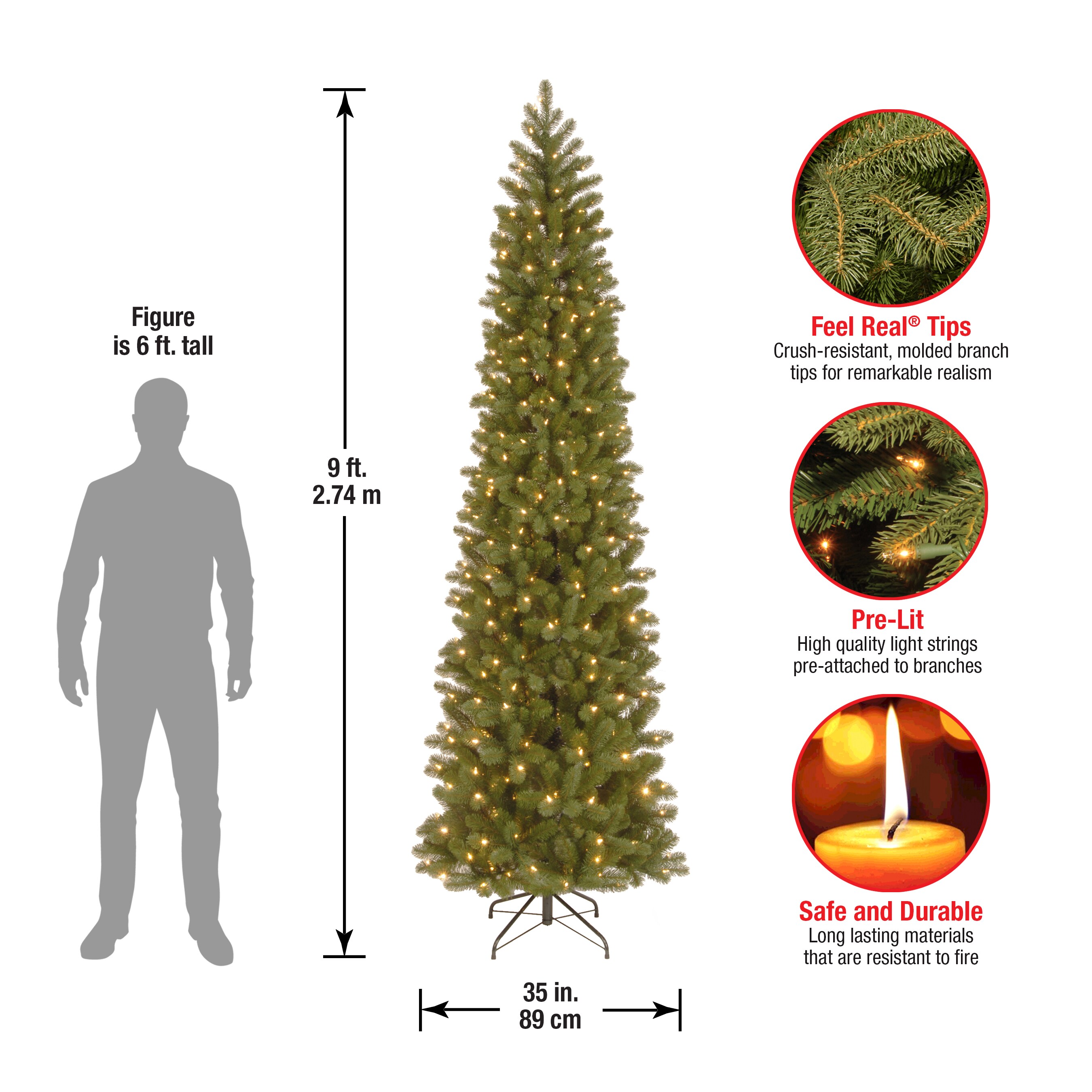 National Tree Company PEDD4-392-90 Artificial-Christmas-Trees - View #7