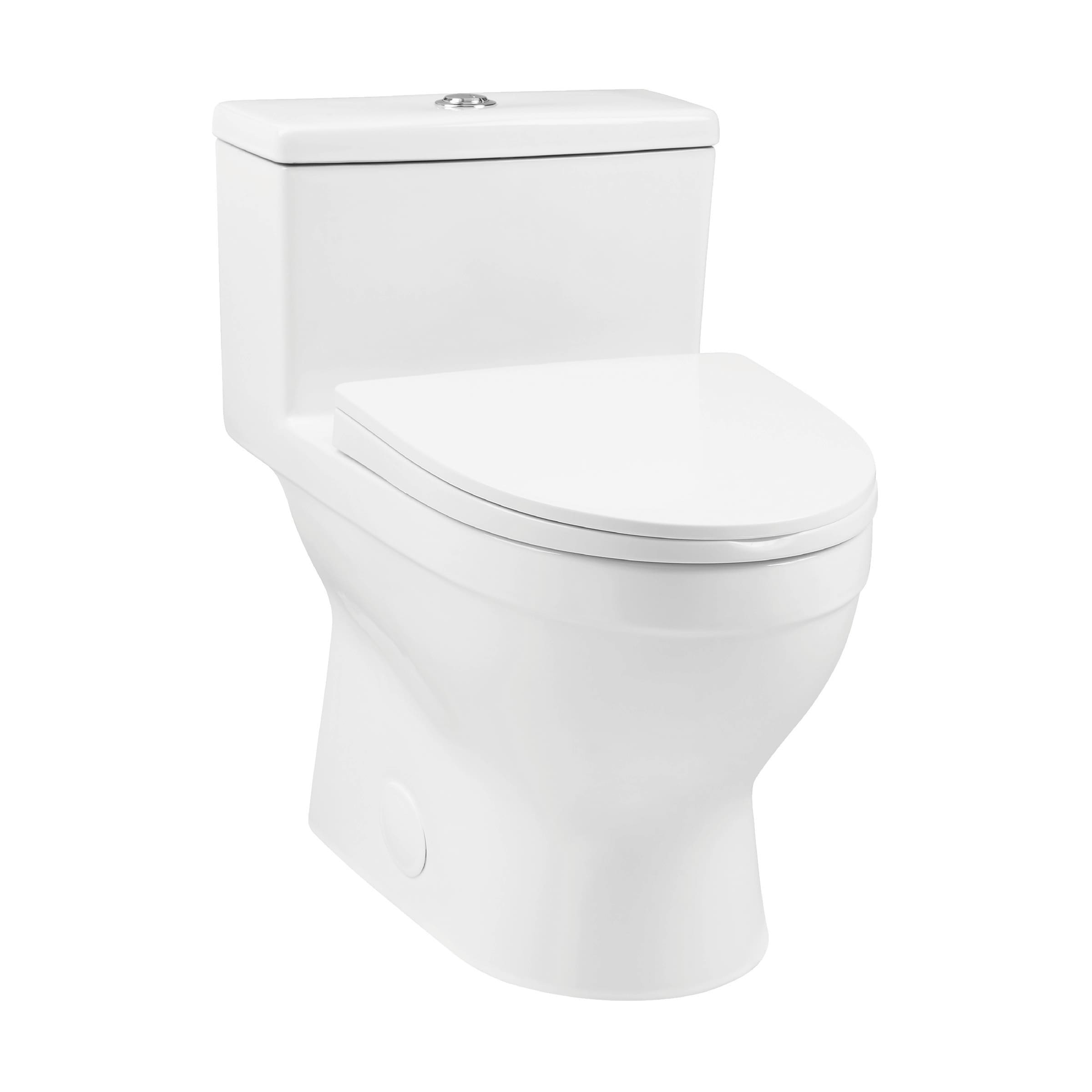 Swiss Madison CT-25-1TBDT03WH Bidetelli Glossy White Elongated Standard height 12-in Rough-In 1.6 GPF Dual Smart Compatible Slow Close Feature 1-piece