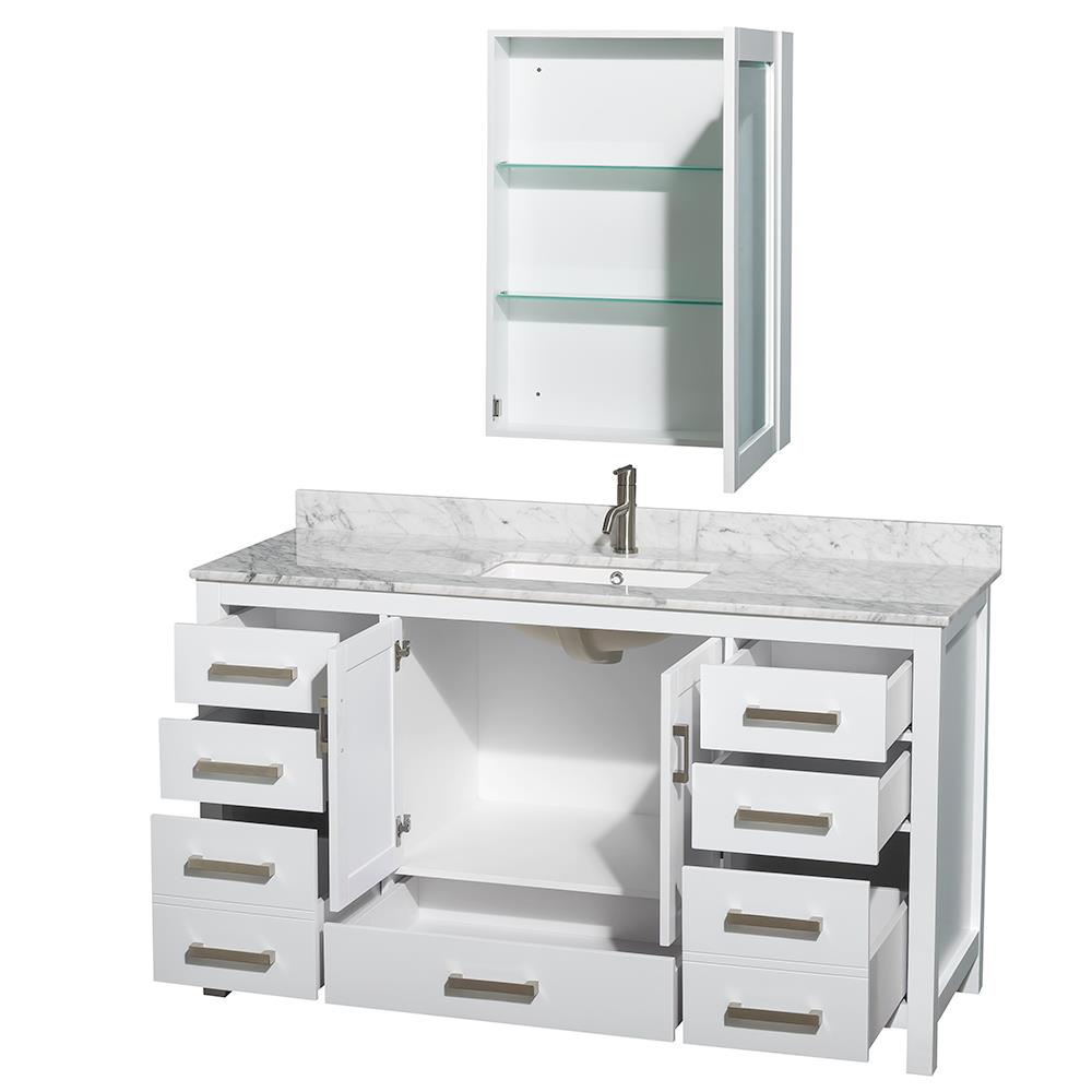 Wyndham Collection WCS141460SWHCMUNSMED Bath-Vanity-Combo - View #2