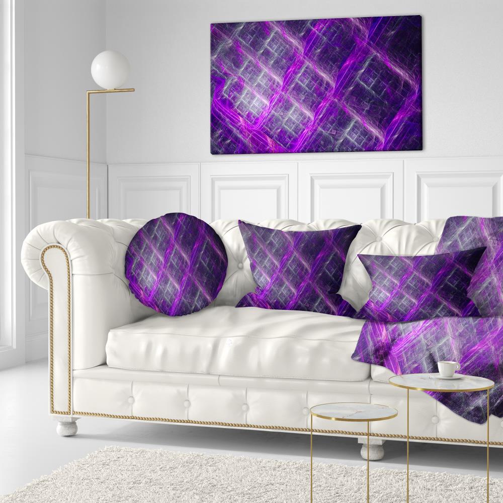 Designart CU15806-12-20 12-in x 20-in Purple Indoor Decorative Pillow