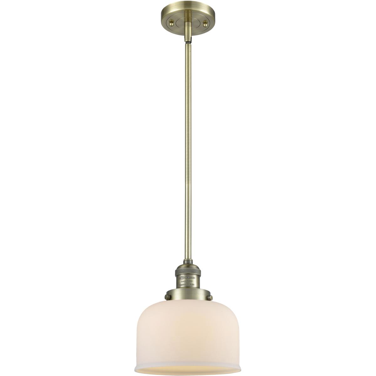 Innovations Lighting 1355011 201S-AB-G71-LED Franklin Restoration Bell Mini Pendant