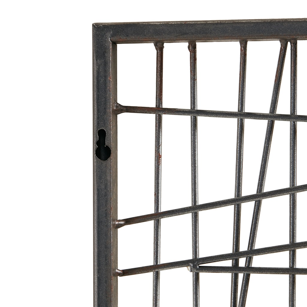 Industrial Black and Gold Metal Abstract Wall Sculpture