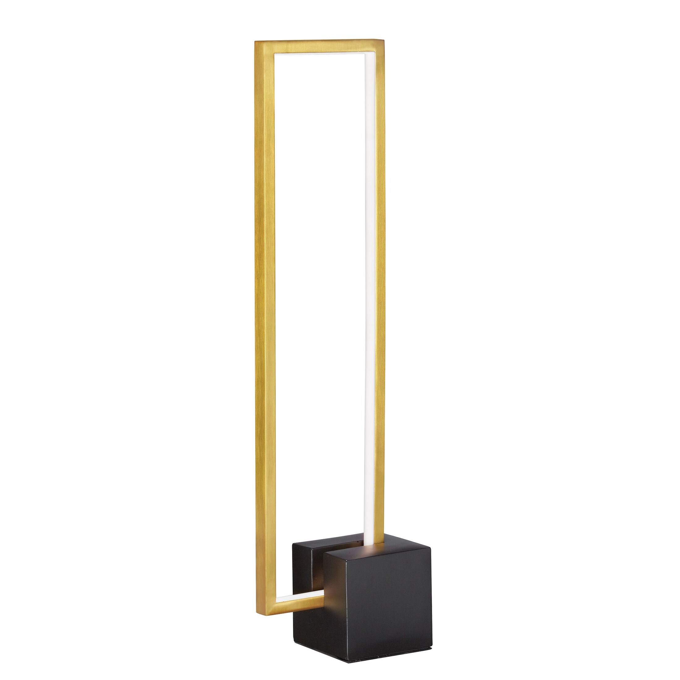Dainolite FLN-LEDT25-AGB-MB Florence 25.5-Inches Aged Brass LED On/Off switch Stick Table Lamp with