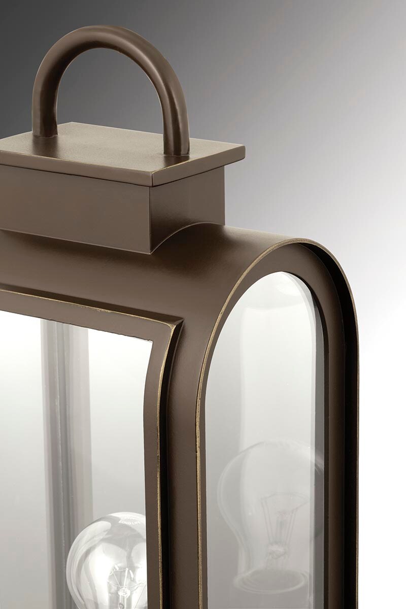 16" Bronze Aluminum Wall Lantern with Clear Glass